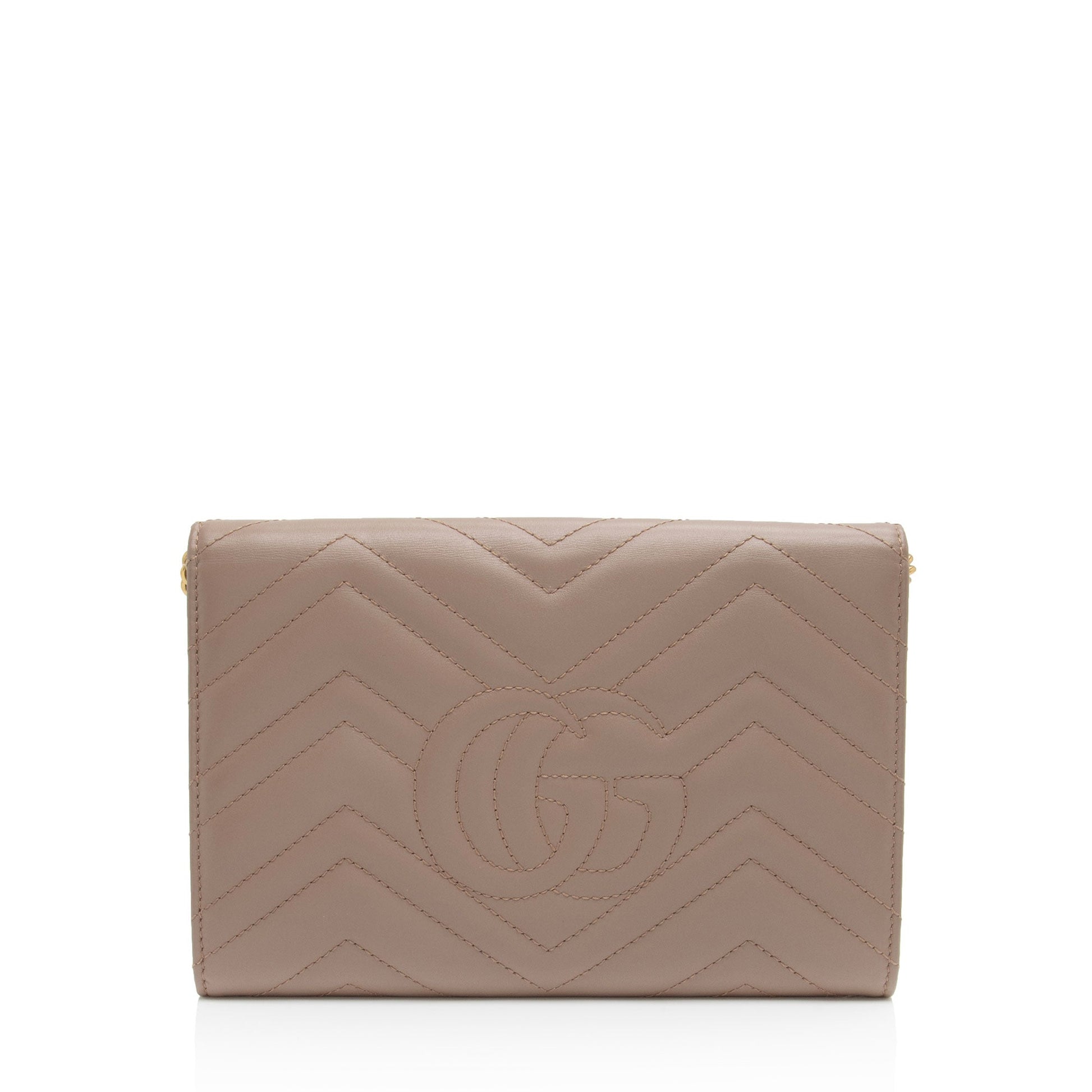 Gucci Marmont Flap Wallet Bag Shf L9Txyx Leather Matelasse Crossbody Bag