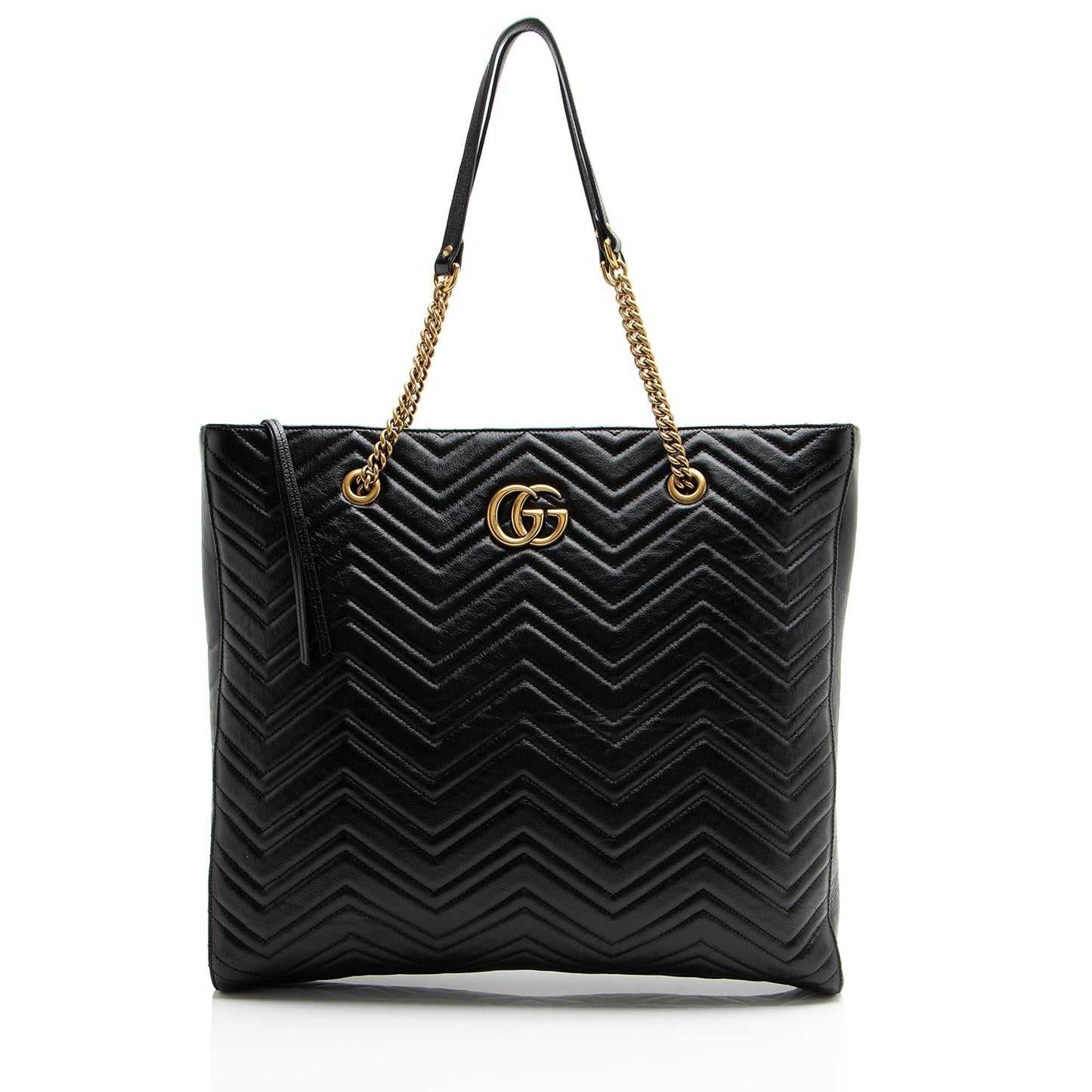 Gucci GG Marmont Matelasse Leather Large Chain Tote Bag