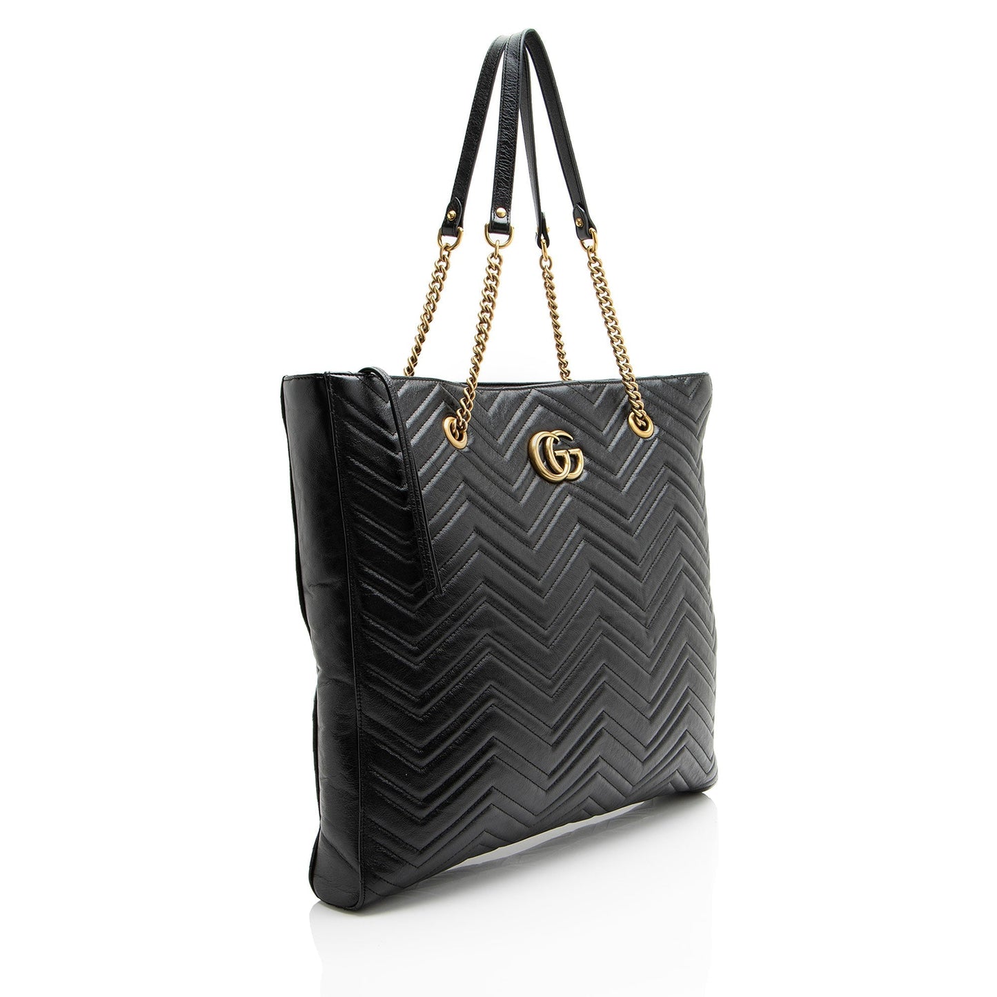 Gucci GG Marmont Matelasse Leather Large Chain Tote Bag