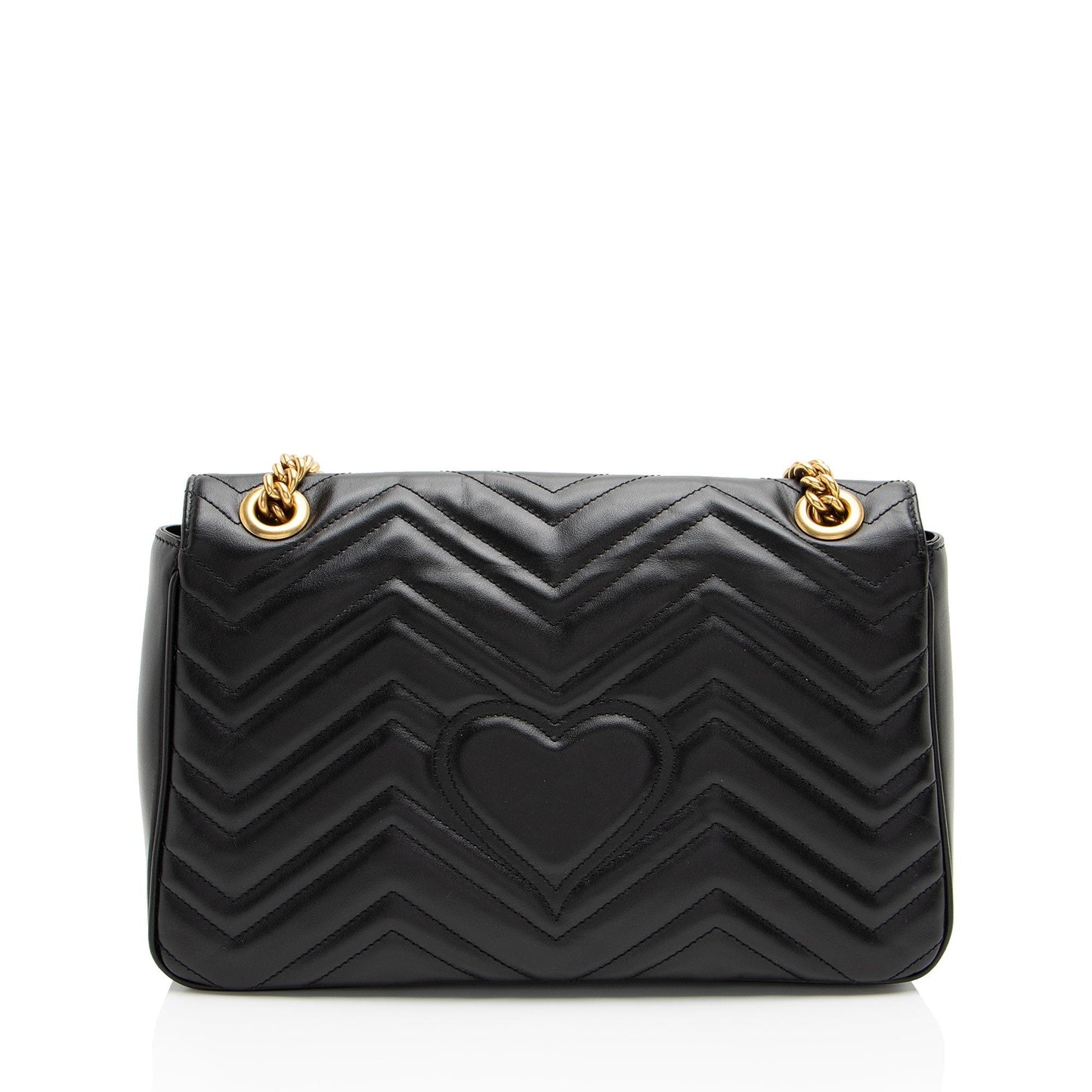 Gucci GG Marmont Flap SHF-Xorpjv Matelasse Leather Black Medium Crossbody Bag