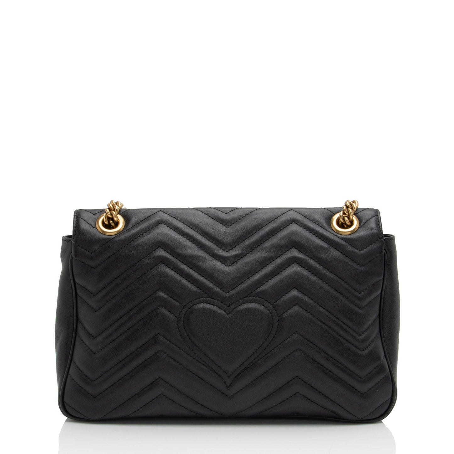 Gucci GG Marmont Flap SHF-VhM2jC Matelasse Leather Black Medium Crossbody Bag