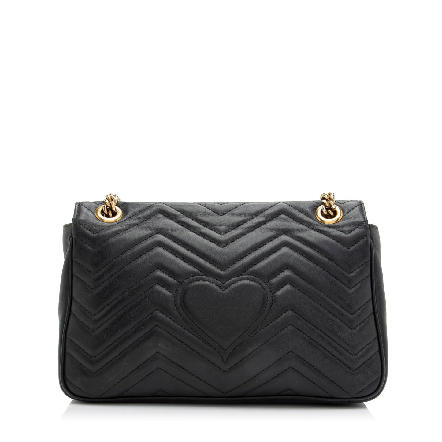 Gucci GG Marmont SHF Matelasse Leather Black Medium Crossbody Bag 3