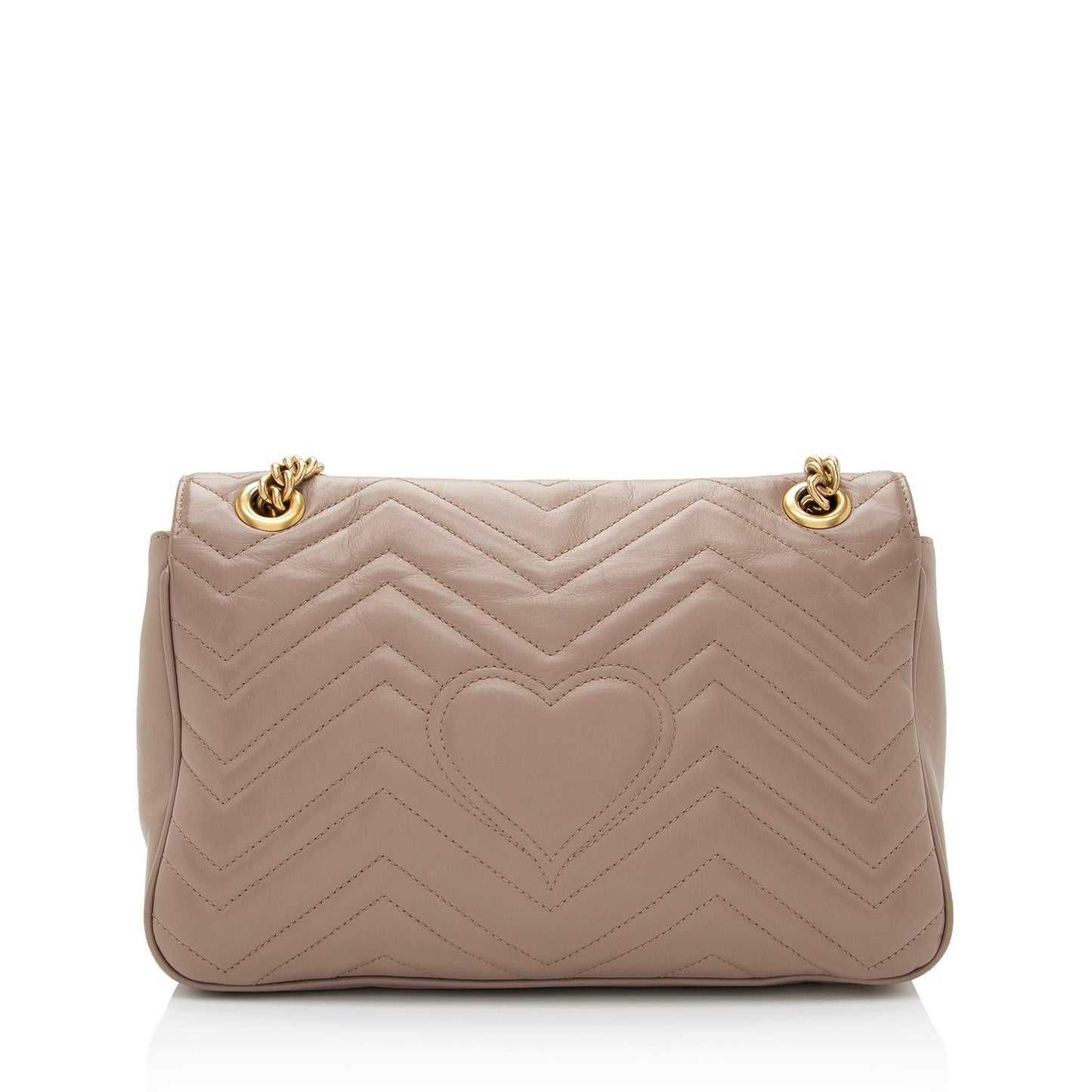 Gucci GG Marmont Flap SHF-tSeuq4 Matelasse Leather Brown Medium Crossbody Bag