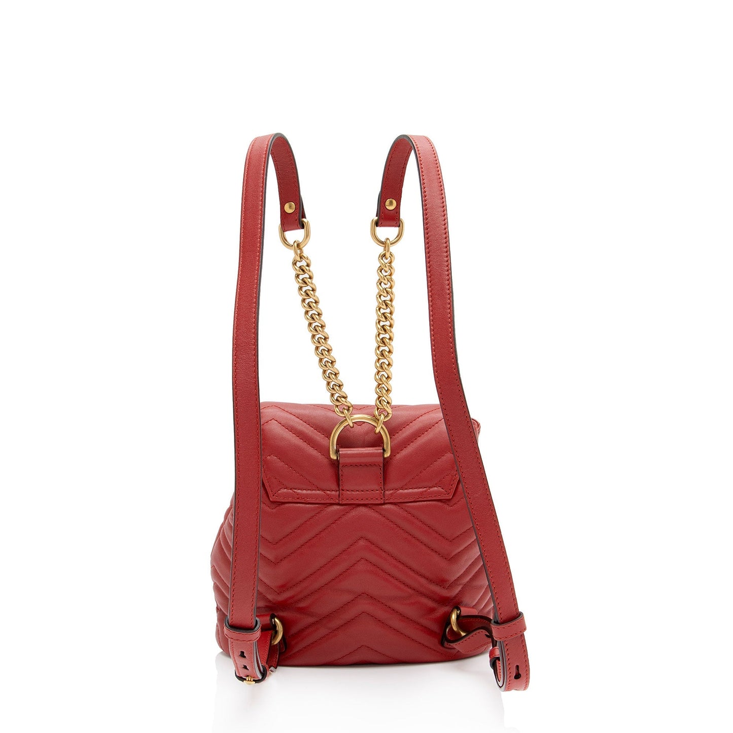 Gucci GG Marmont Backpack SHF-QNu94U Matelasse Leather Red Mini Shoulder Bag
