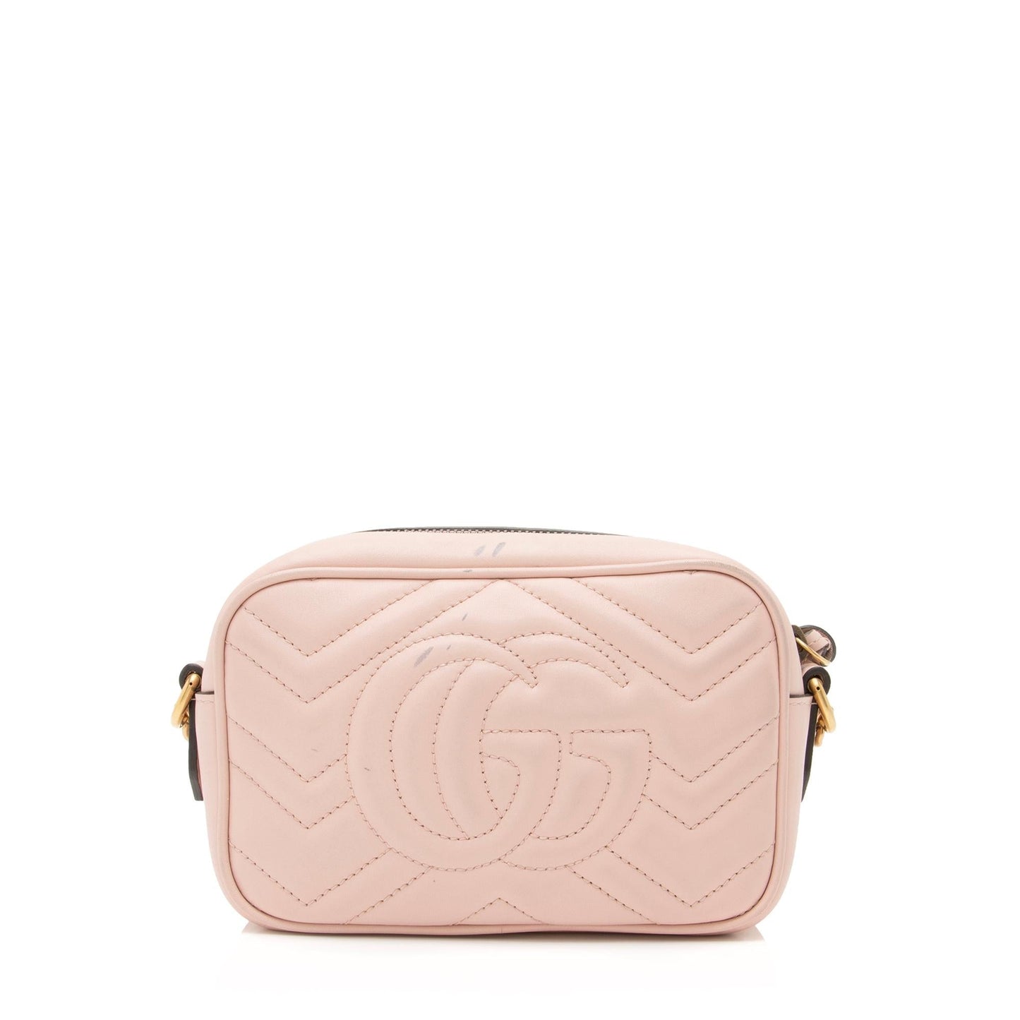 Gucci GG Marmont SHF Matelasse Leather Pink Mini Crossbody Bag Bag Shf