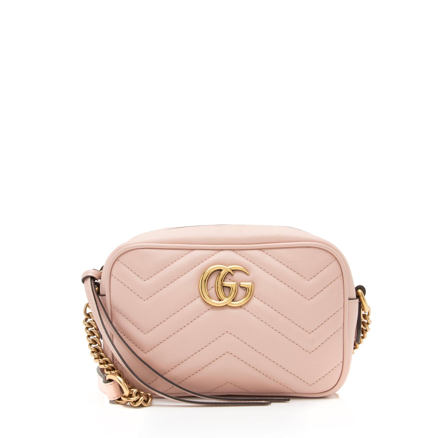 Gucci GG Marmont SHF Matelasse Leather Pink Mini Crossbody Bag Bag Shf