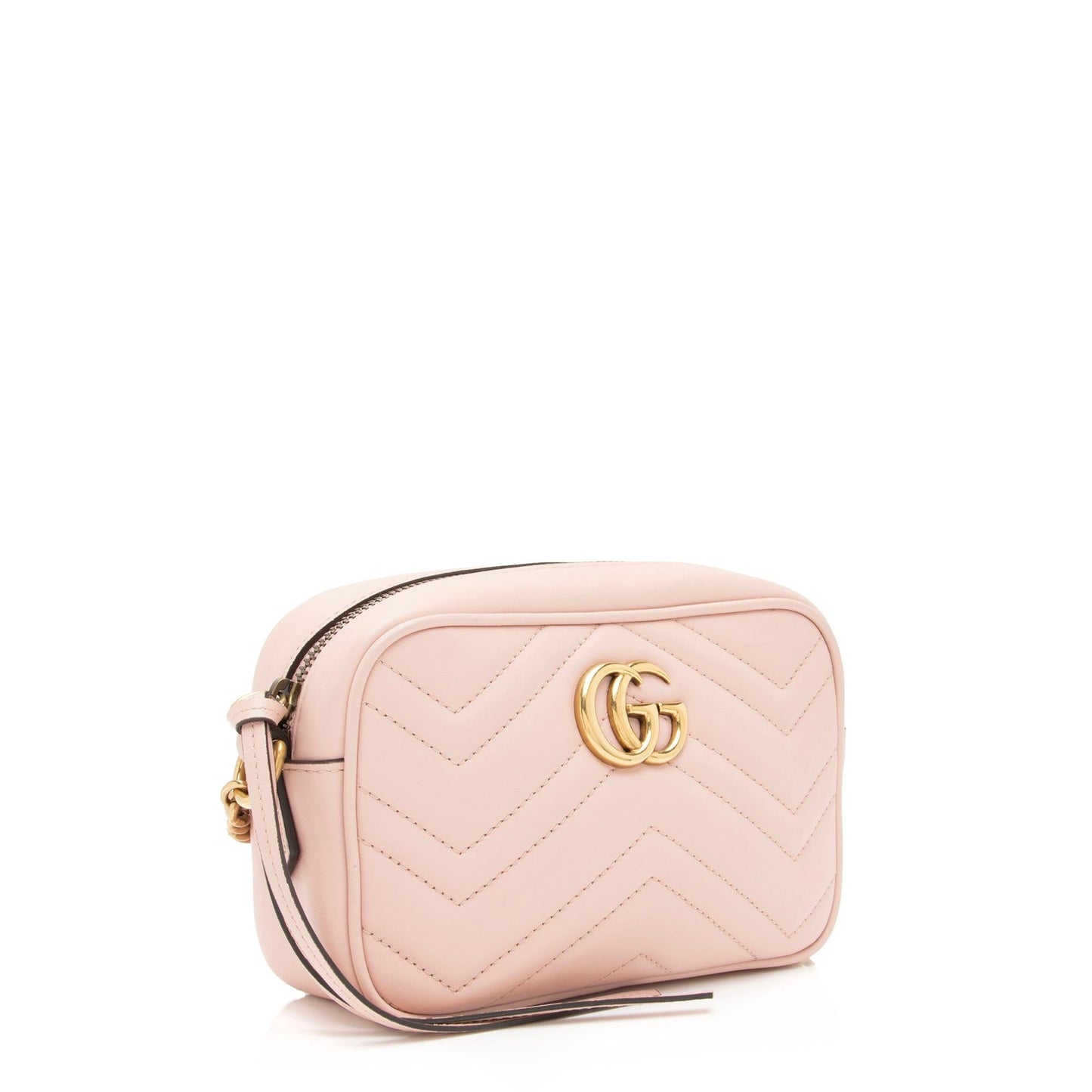 Gucci GG Marmont SHF Matelasse Leather Pink Mini Crossbody Bag Bag Shf
