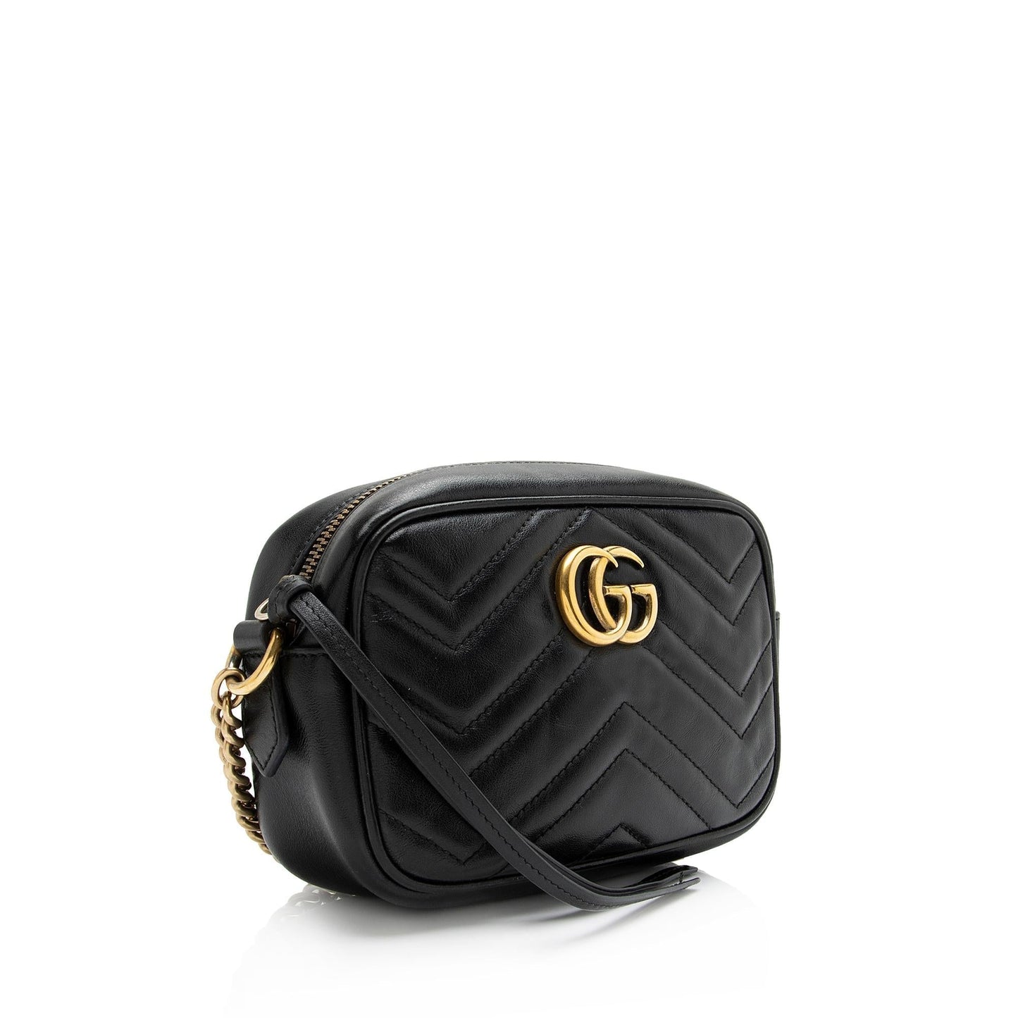 Gucci GG Marmont SHF Matelasse Leather Black Mini Crossbody Bag 5