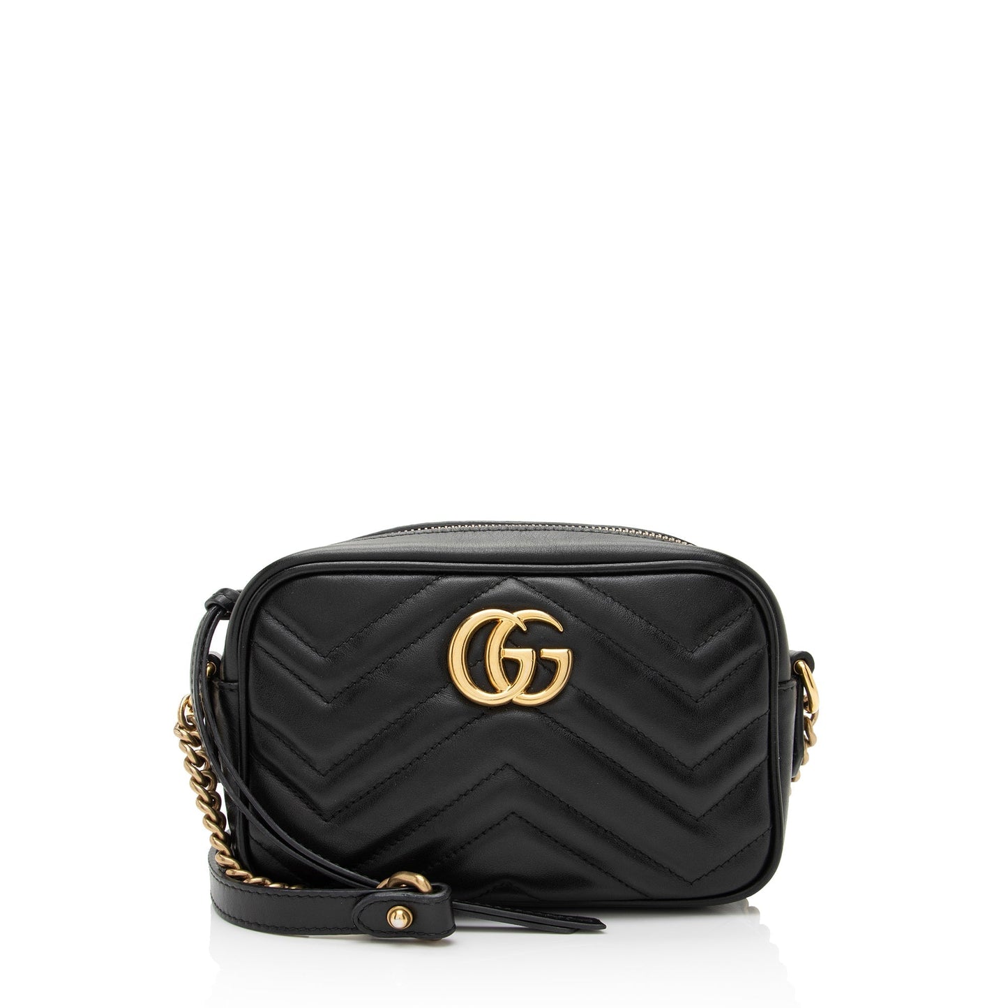 Gucci GG Marmont SHF-jGNX76 Matelasse Leather Black Mini Crossbody Bag
