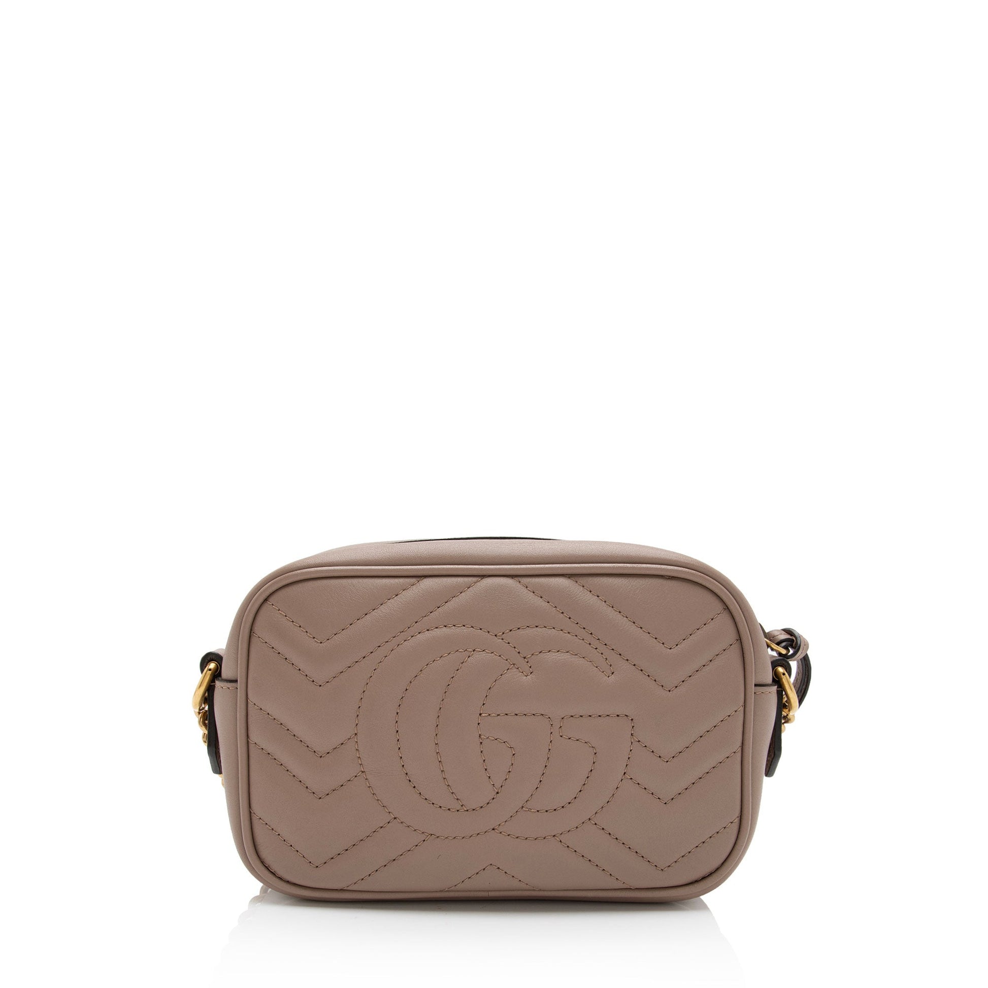 Gucci GG Marmont SHF-diq8aj Matelasse Leather Beige Mini Crossbody Bag