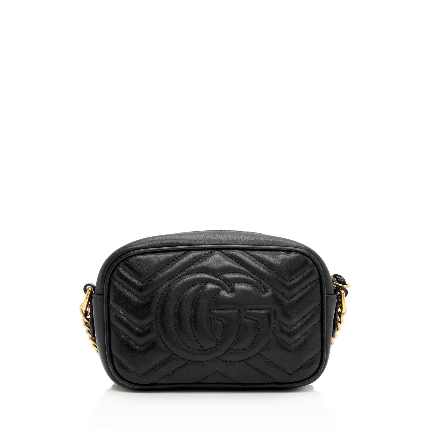 Gucci GG Marmont SHF-MVP7lQ Matelasse Leather Black Mini Crossbody Bag