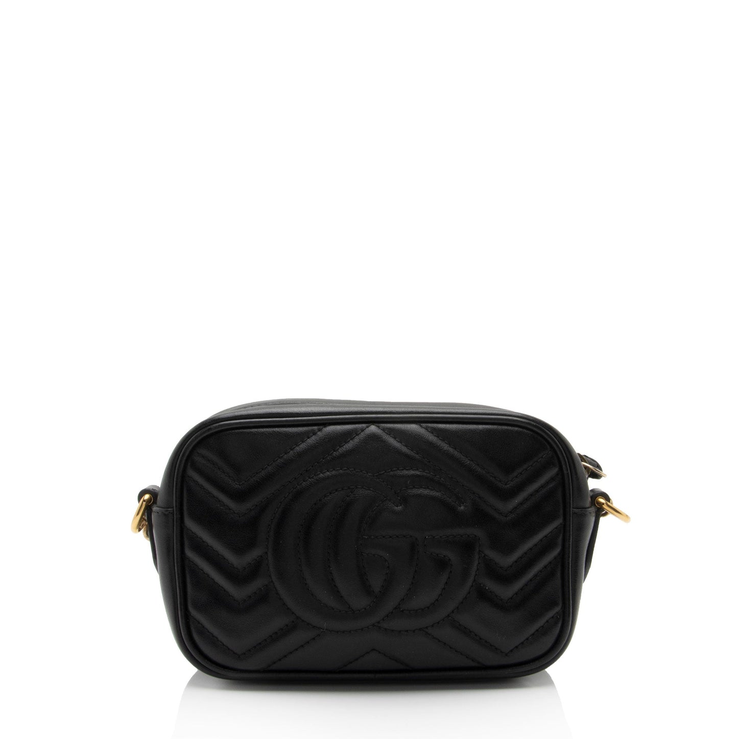 Gucci GG Marmont SHF-K2ithf Matelasse Leather Black Mini Crossbody Bag