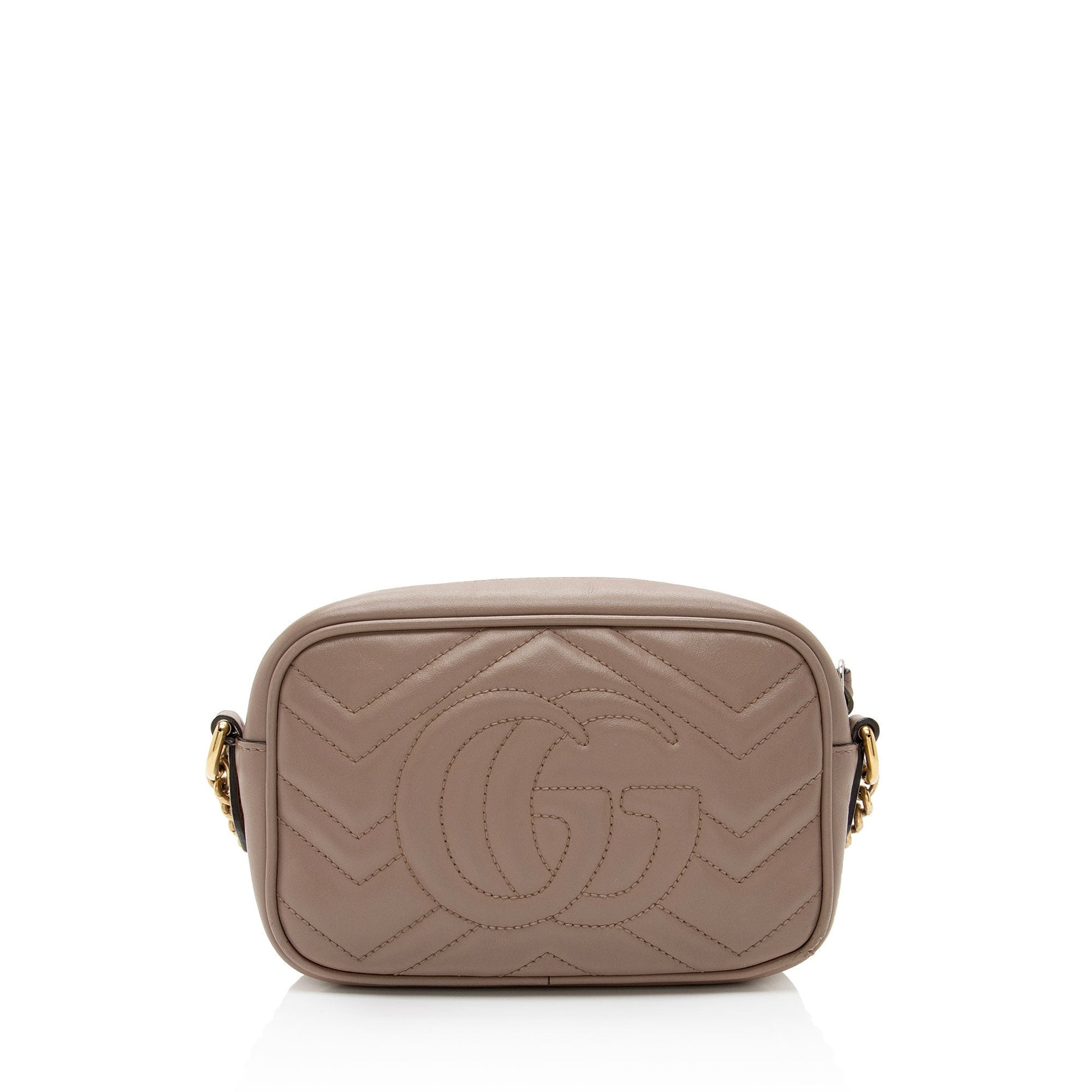 Gucci GG Marmont SHF-rnywkF Matelasse Leather Beige Mini Crossbody Bag