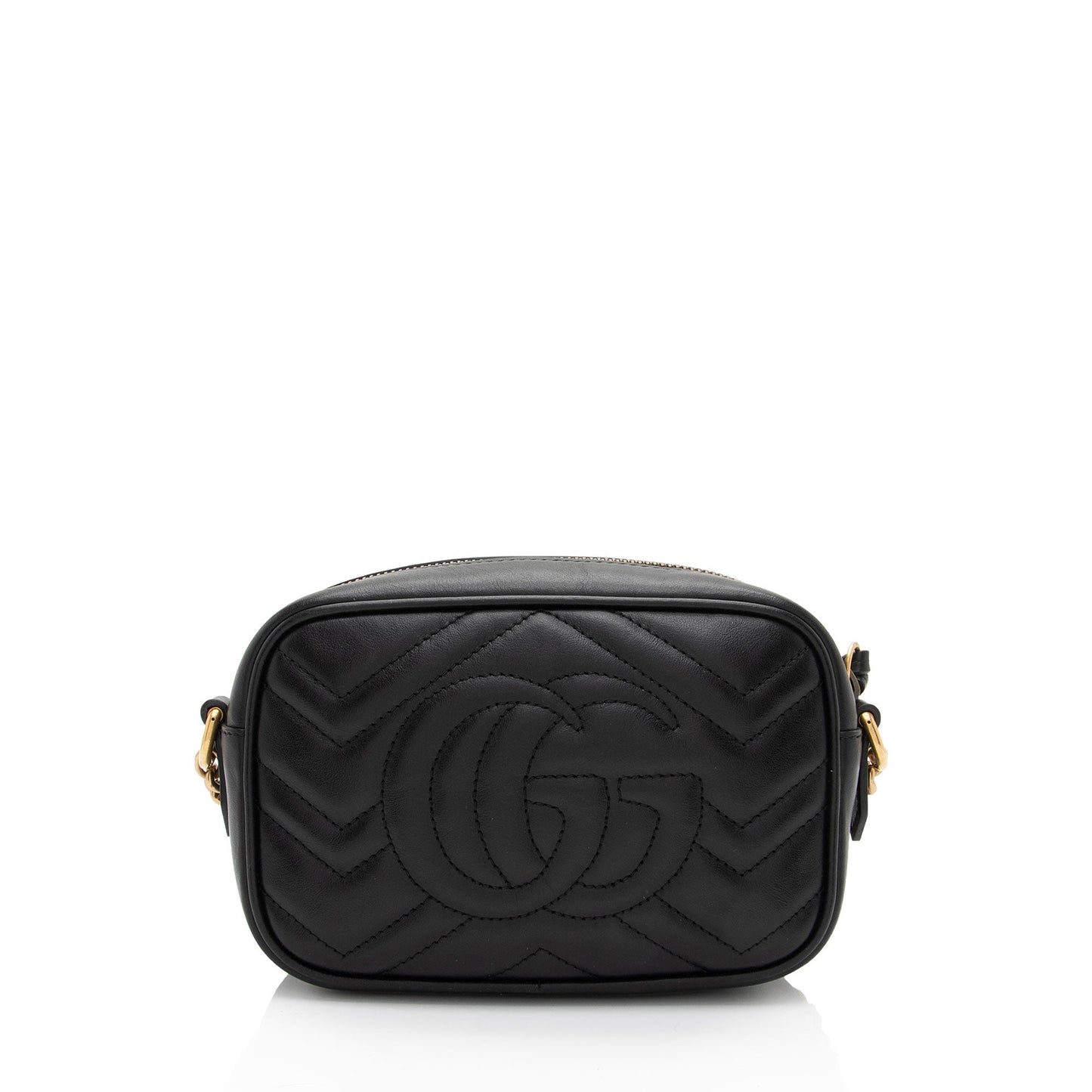 Gucci GG Marmont SHF-3G1w1x Matelasse Leather Black Mini Crossbody Bag