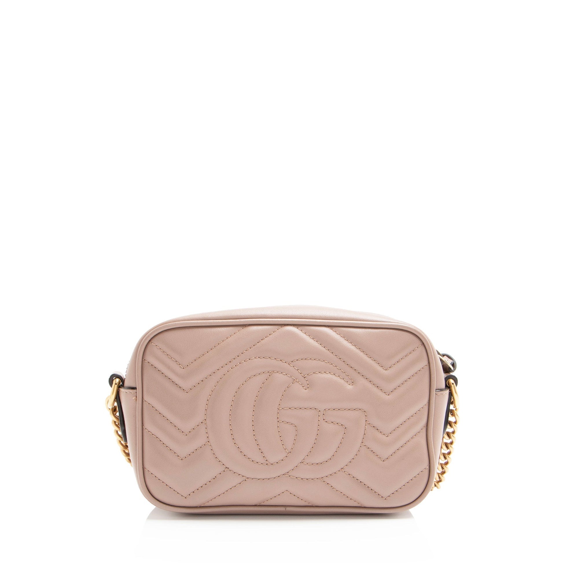 Gucci GG Marmont Matelasse Leather Beige Mini Crossbody Bag