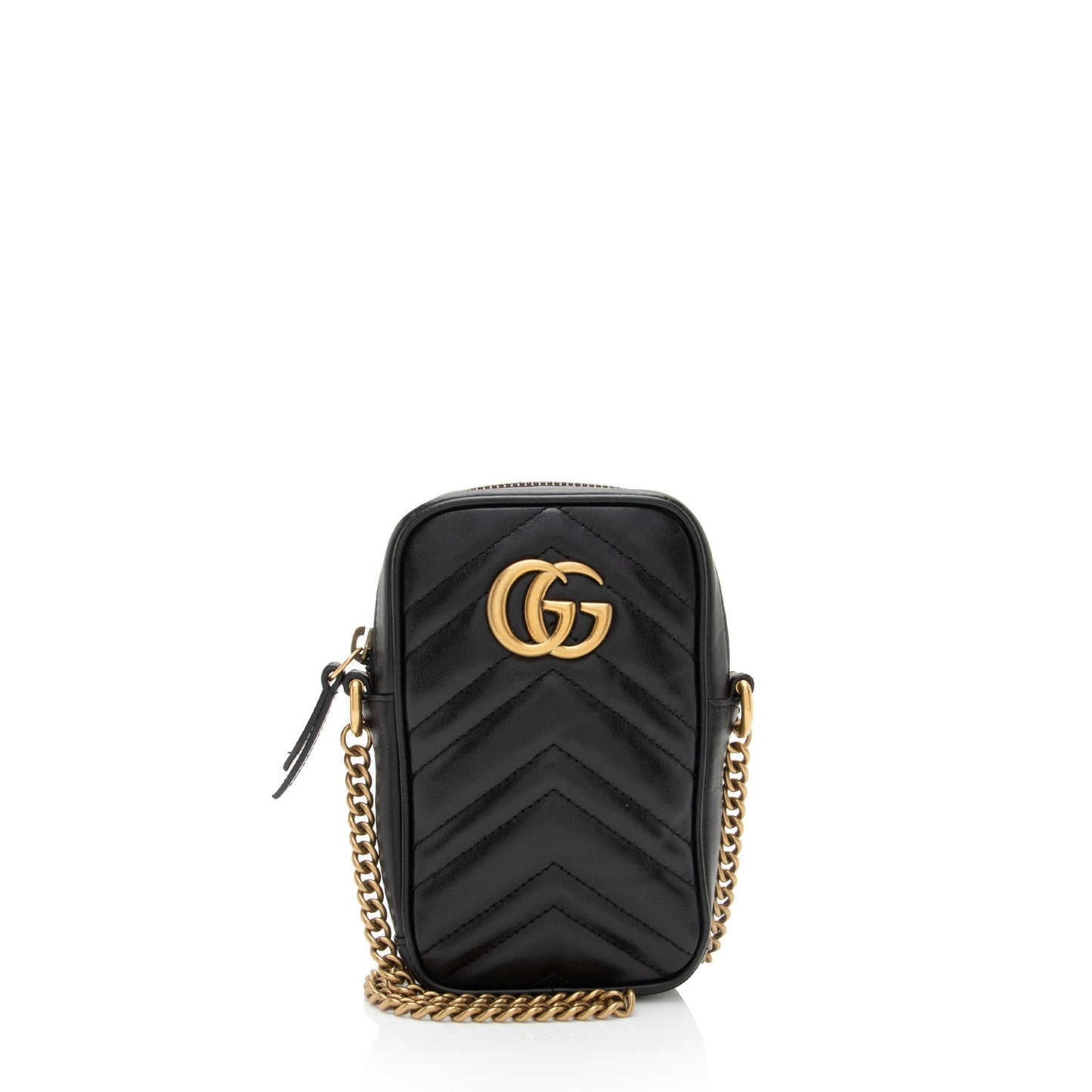 Gucci GG Marmont SHF-1qHFM7 Matelasse Leather Black Mini Crossbody Bag
