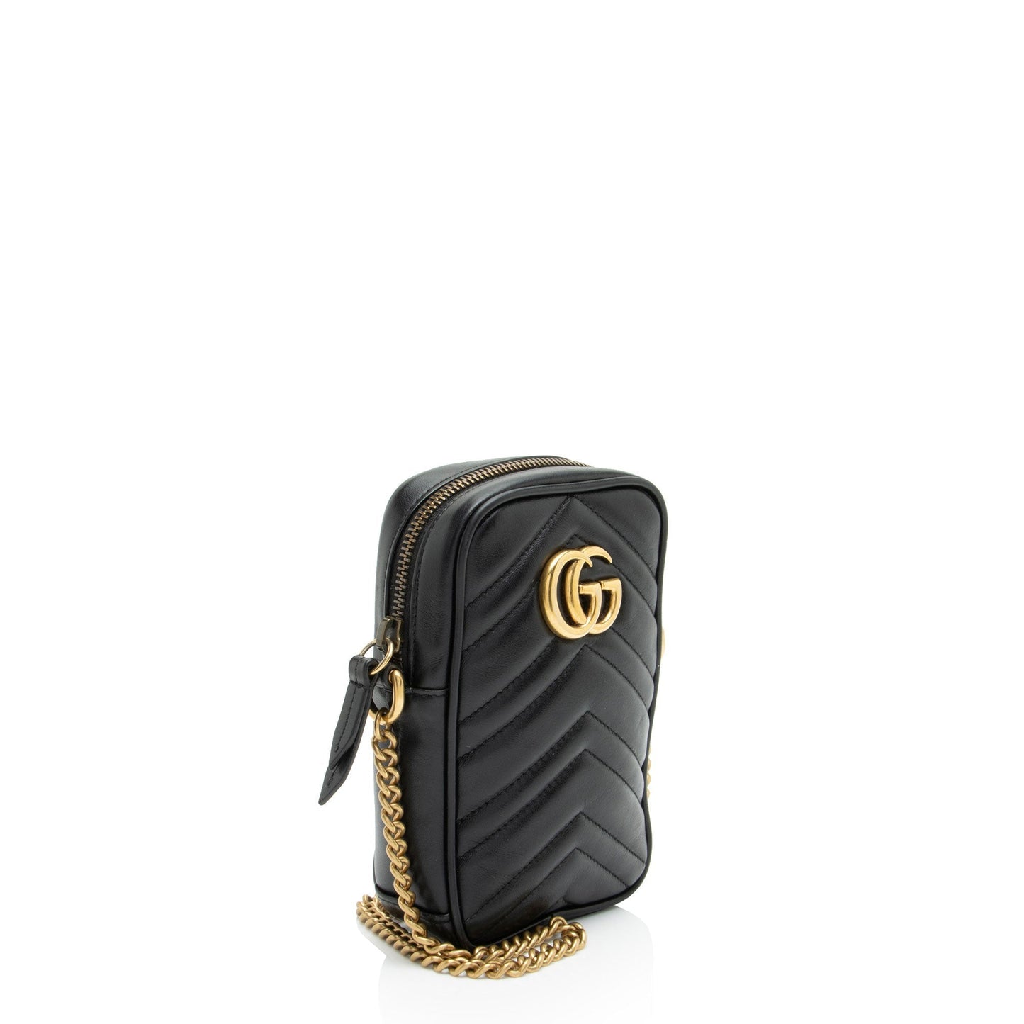 Gucci GG Marmont Matelasse Leather Black Mini Crossbody Bag