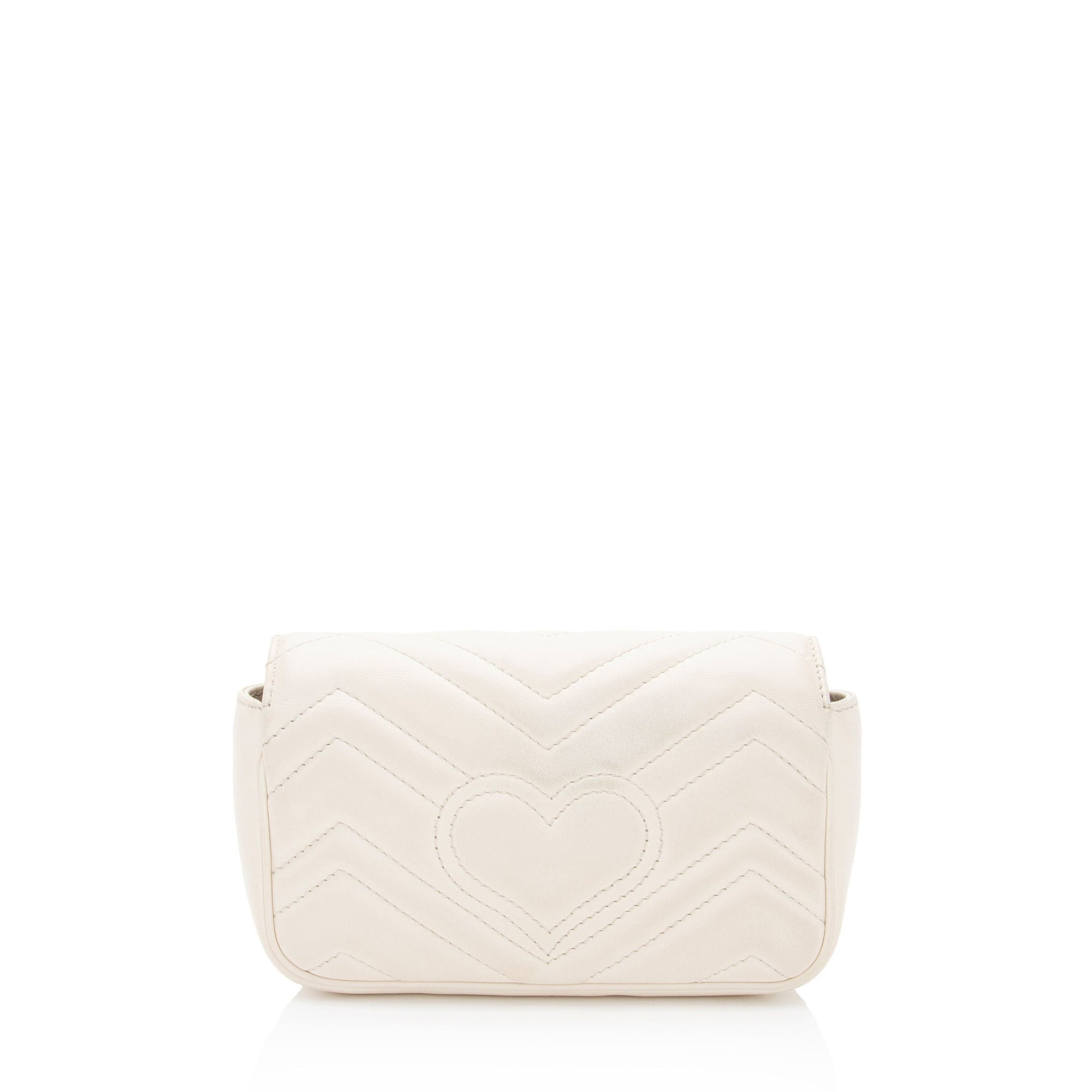 Gucci GG Marmont Flap Matelasse Leather White Mini Crossbody Bag Bag 1