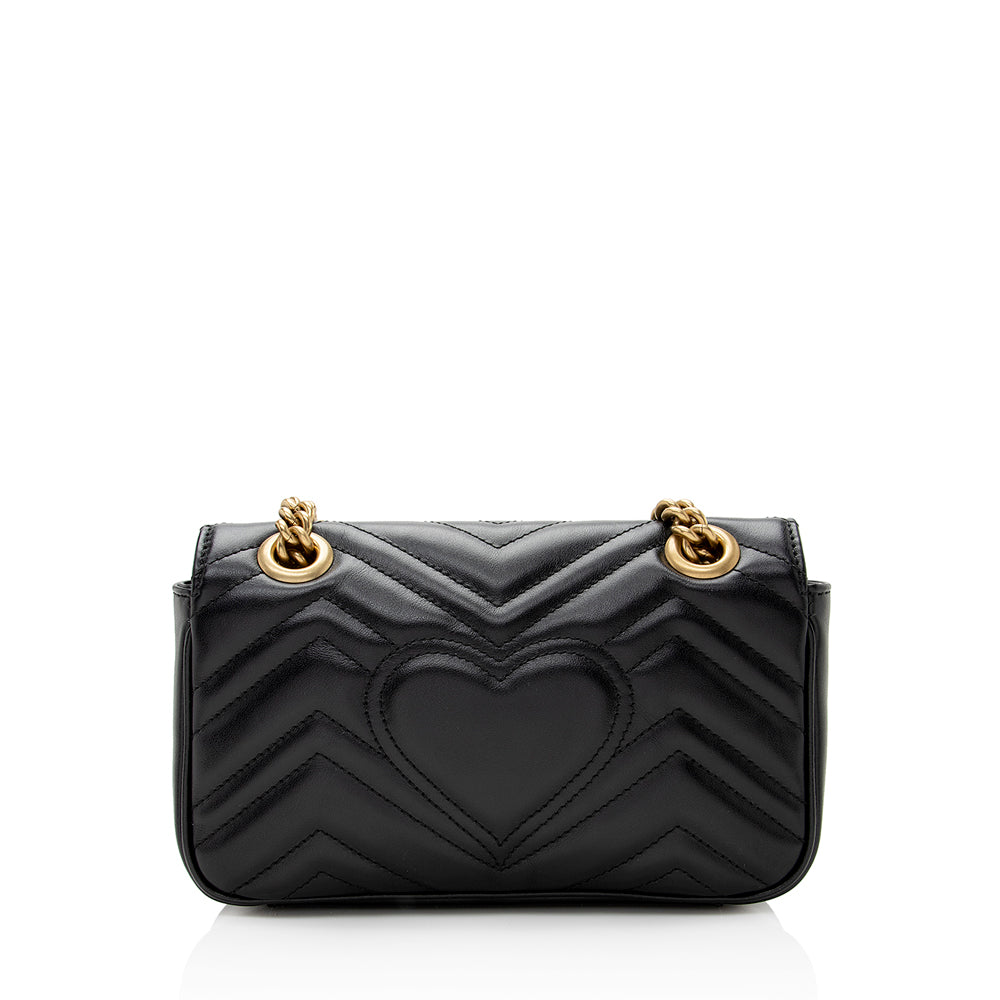 Gucci GG Marmont SHF Matelasse Leather Black Mini Crossbody Bag 3