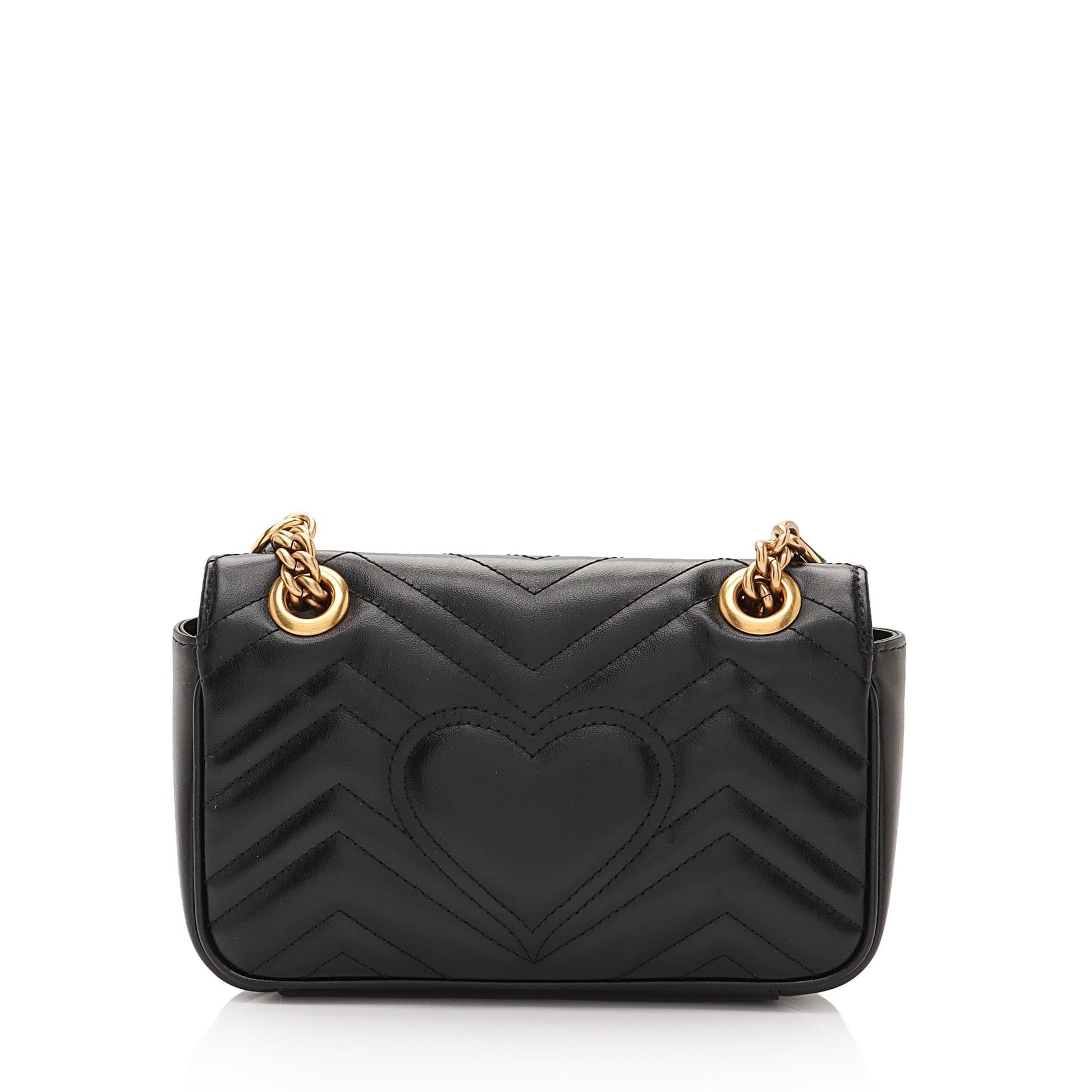 Gucci GG Marmont SHF-iWJZlj Matelasse Leather Black Mini Crossbody Bag