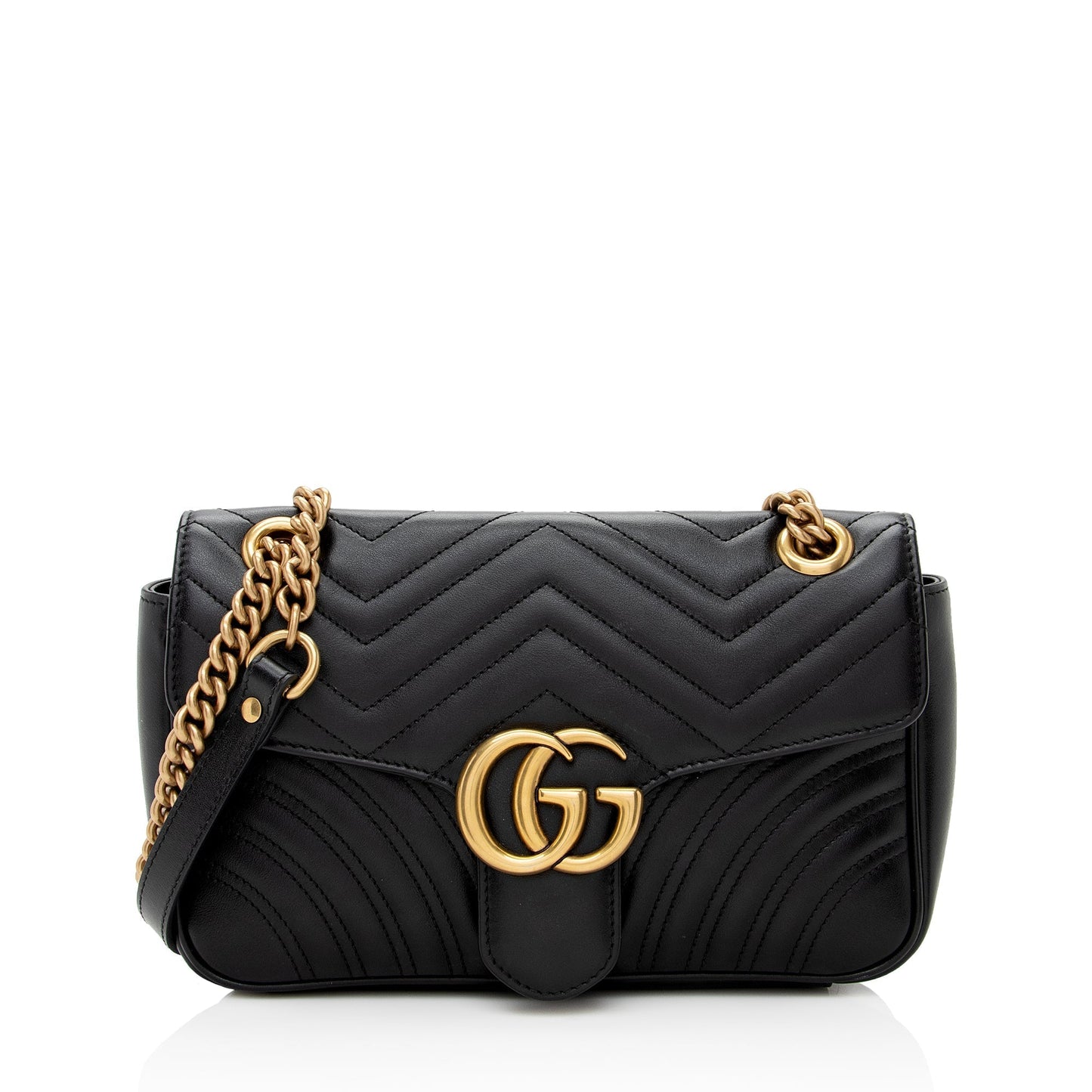 Gucci GG Marmont SHF Matelasse Leather Black Small Crossbody Bag 5
