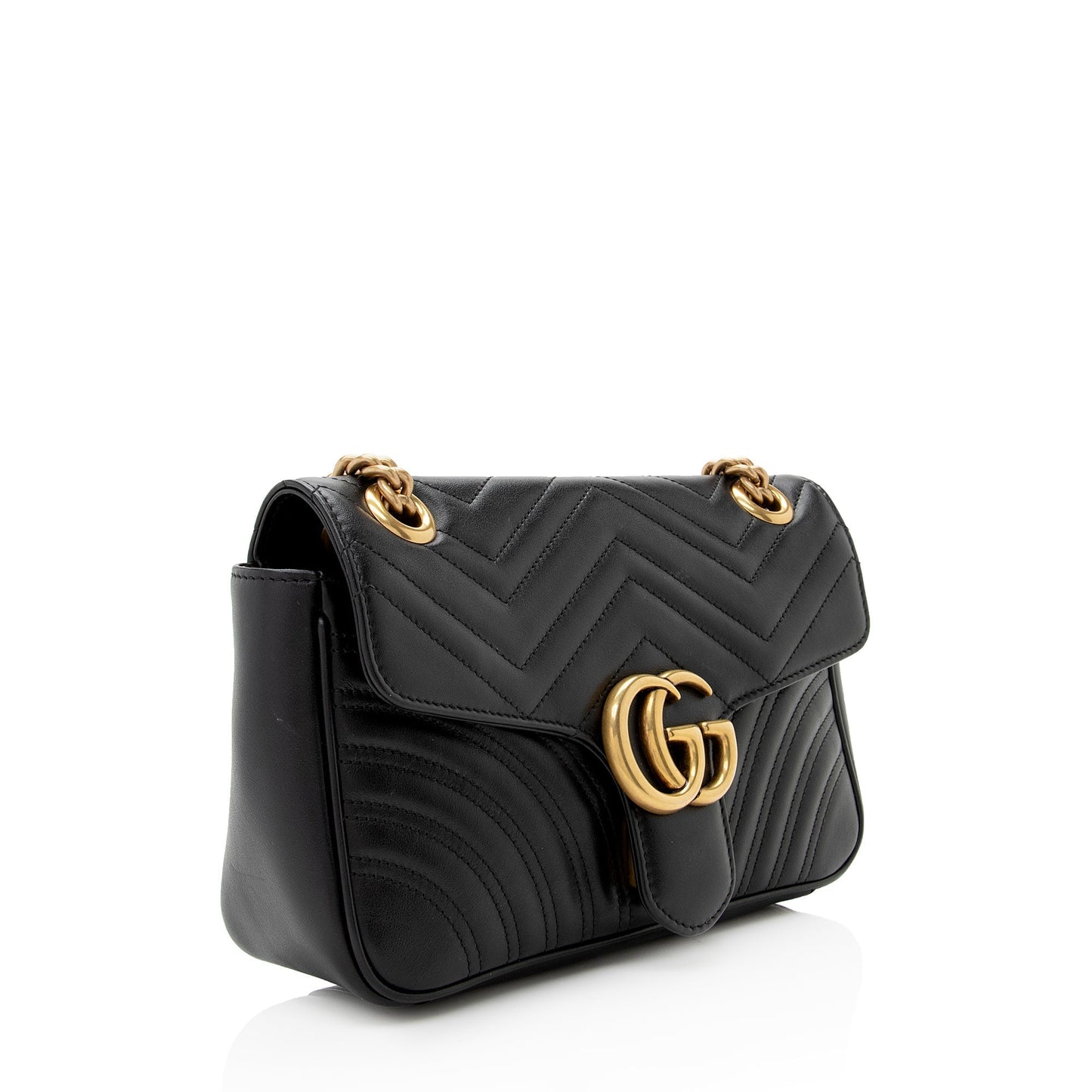 Gucci GG Marmont SHF Matelasse Leather Black Small Crossbody Bag 5