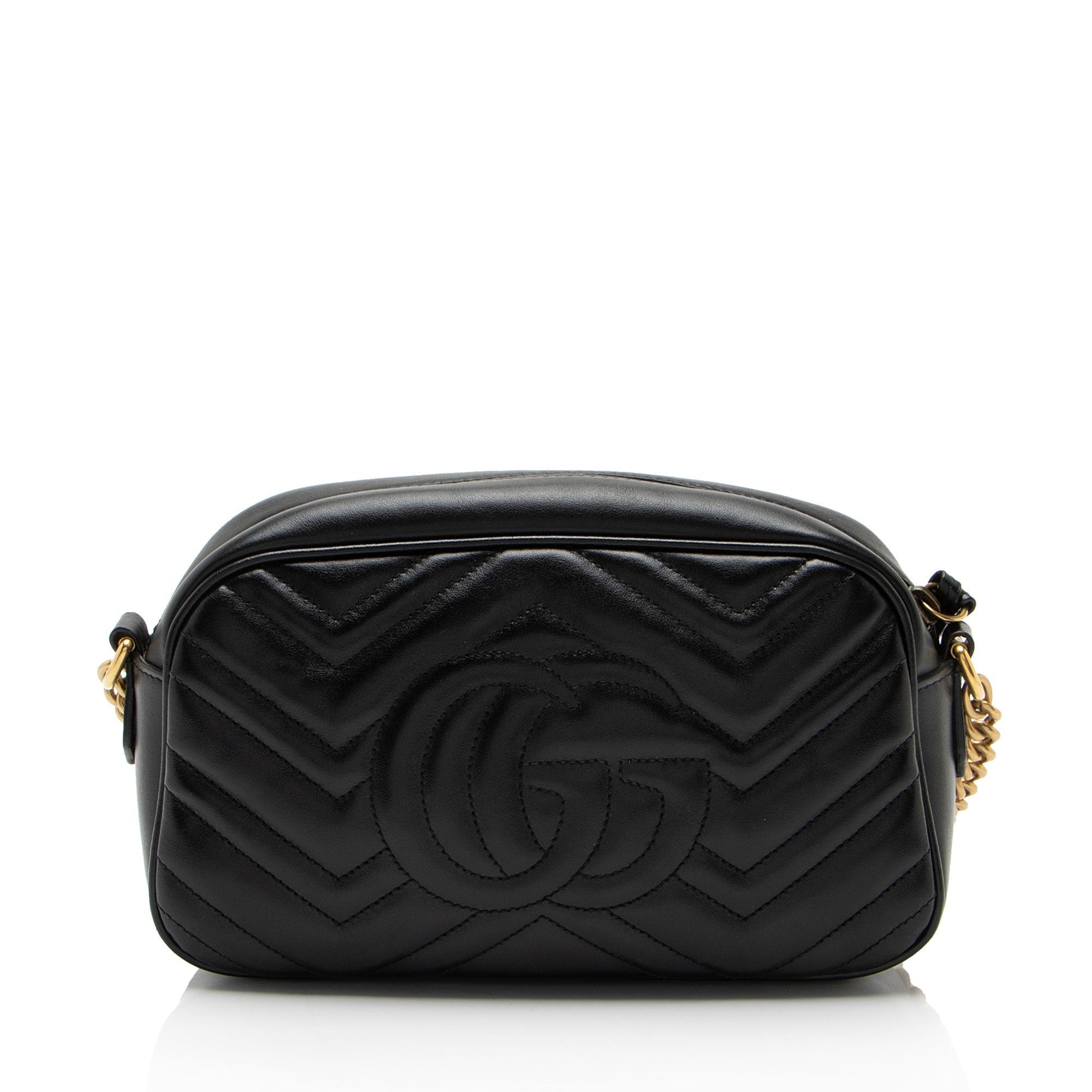 Gucci GG Marmont Camera Matelasse Leather Black Small Crossbody Bag Bag 2