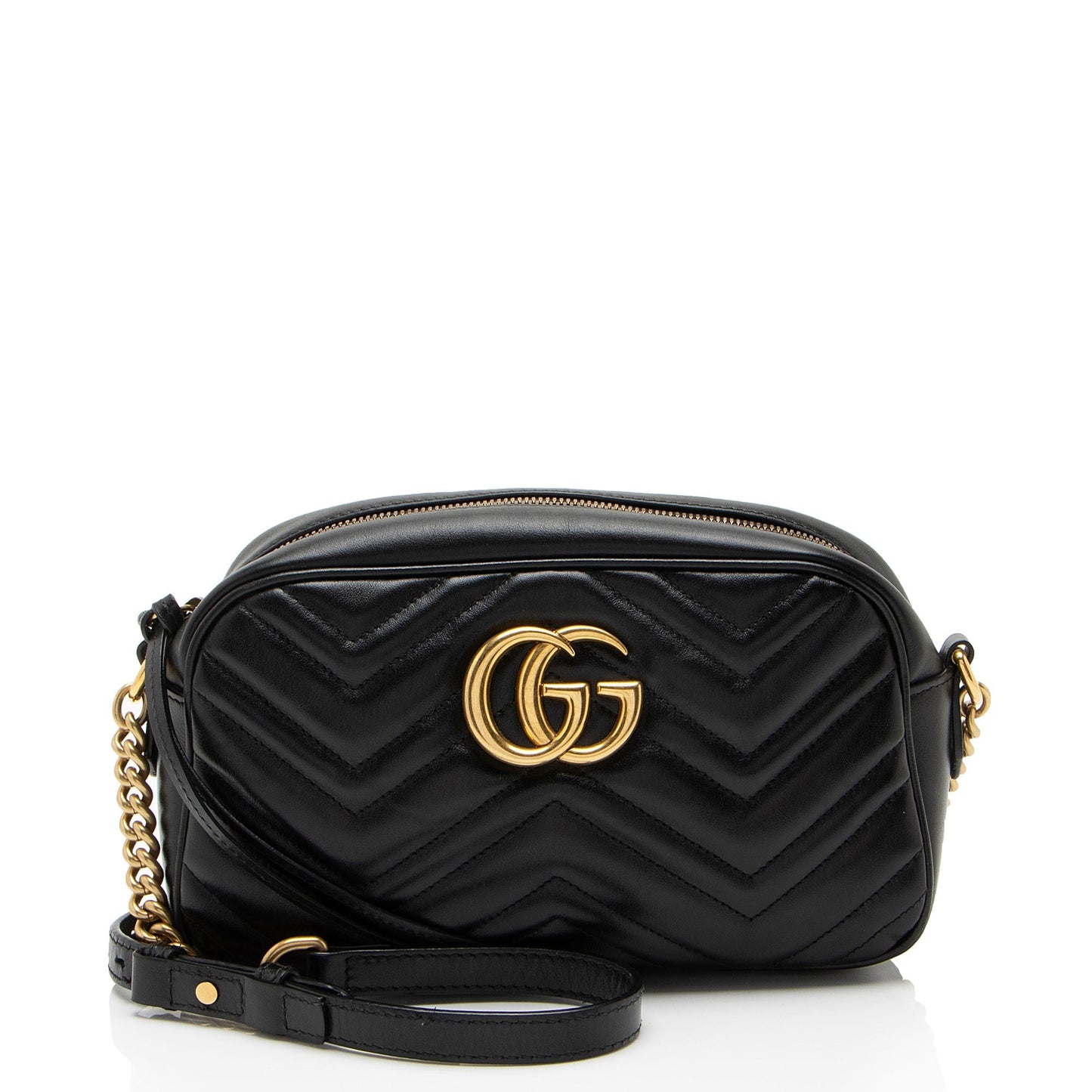 Gucci GG Marmont Camera Matelasse Leather Black Small Crossbody Bag Bag 2