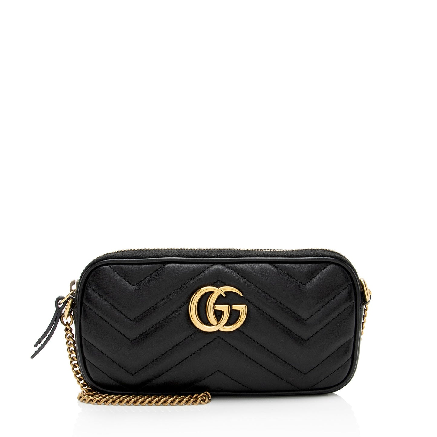 Gucci GG Marmont SHF-EJfMHM Matelasse Leather Black Small Crossbody Bag