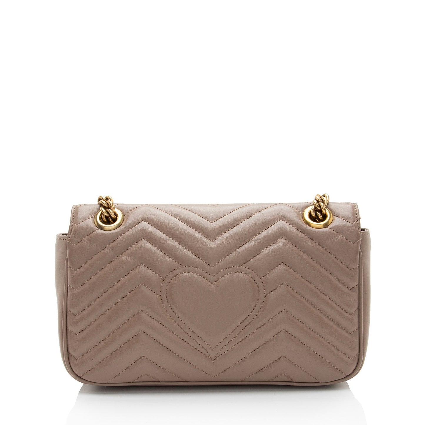 Gucci GG Marmont Flap Matelasse Leather Beige Small Crossbody Bag