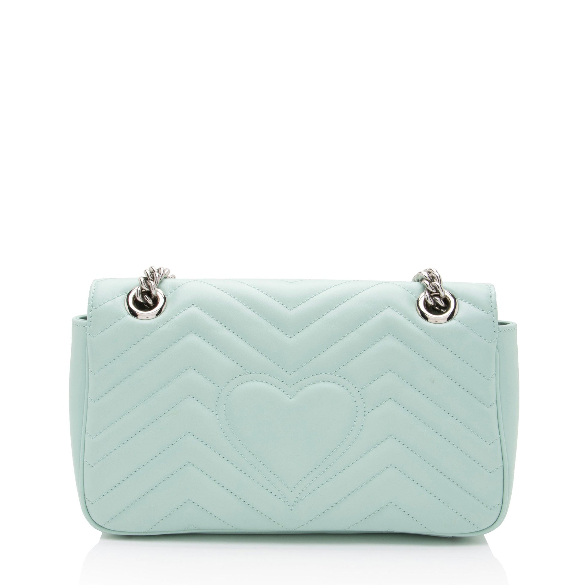 Gucci GG Marmont Flap Matelasse Leather Green Small Crossbody Bag