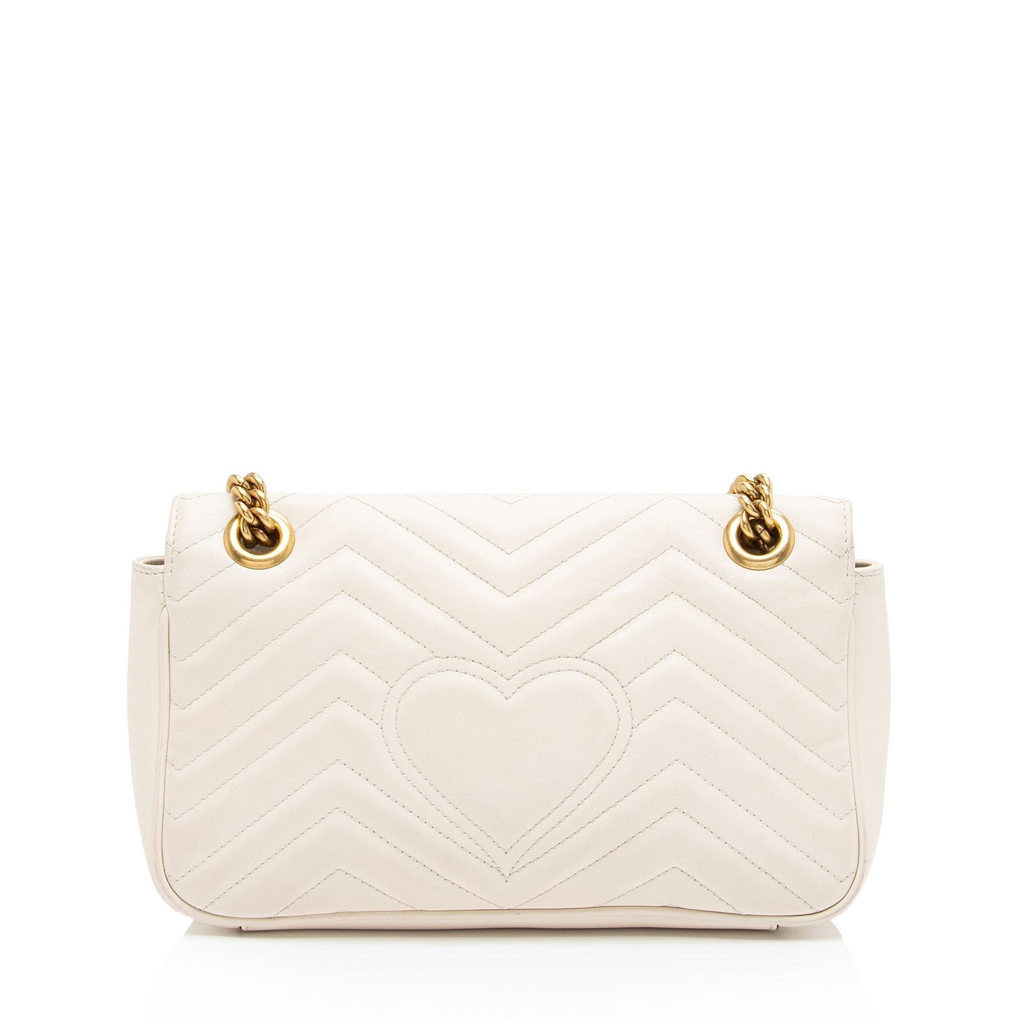 Gucci GG Marmont Flap SHF-gduwv8 Matelasse Leather White Small Crossbody Bag