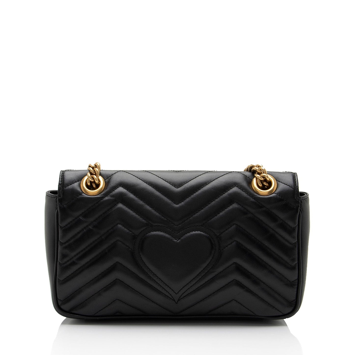 Gucci GG Marmont Flap SHF-5zif5r Matelasse Leather Black Small Crossbody Bag