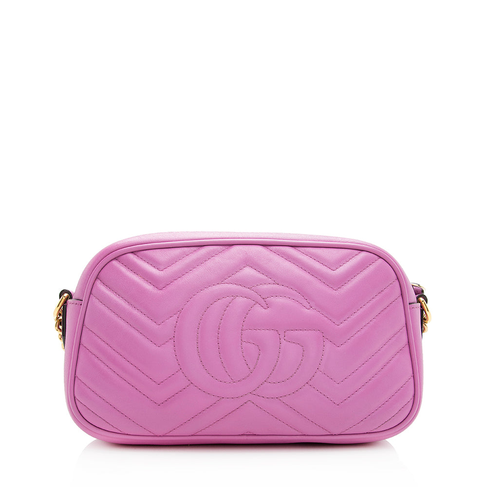 Gucci GG Marmont SHF Matelasse Leather Pink Small Crossbody Bag