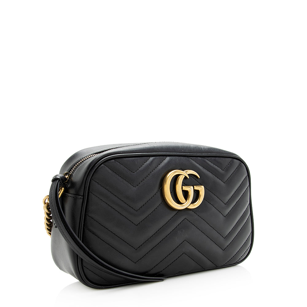 Gucci GG Marmont SHF Matelasse Leather Black Small Crossbody Bag 9