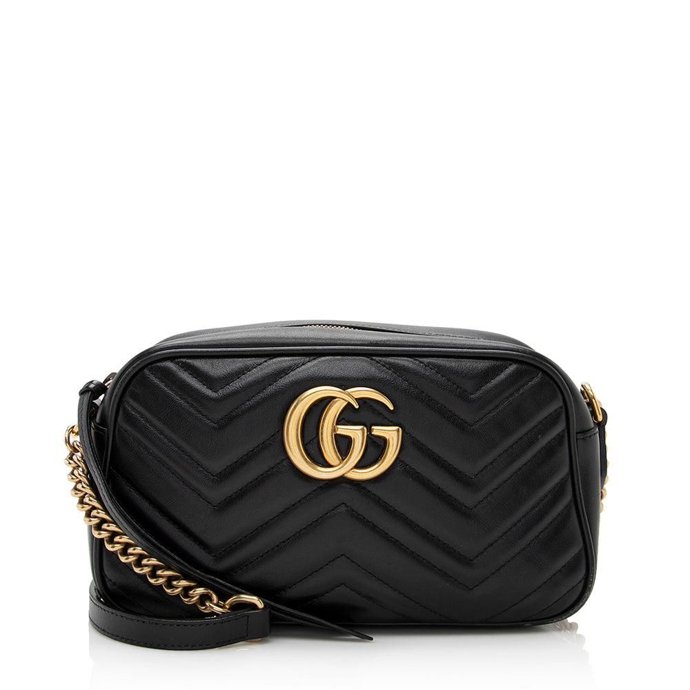 Gucci GG Marmont SHF Matelasse Leather Black Small Crossbody Bag 3
