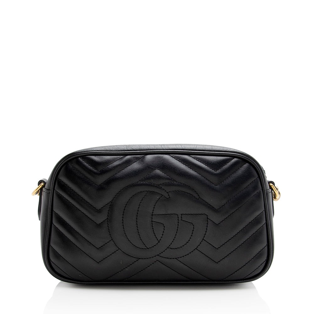 Gucci GG Marmont SHF Matelasse Leather Black Small Crossbody Bag 6