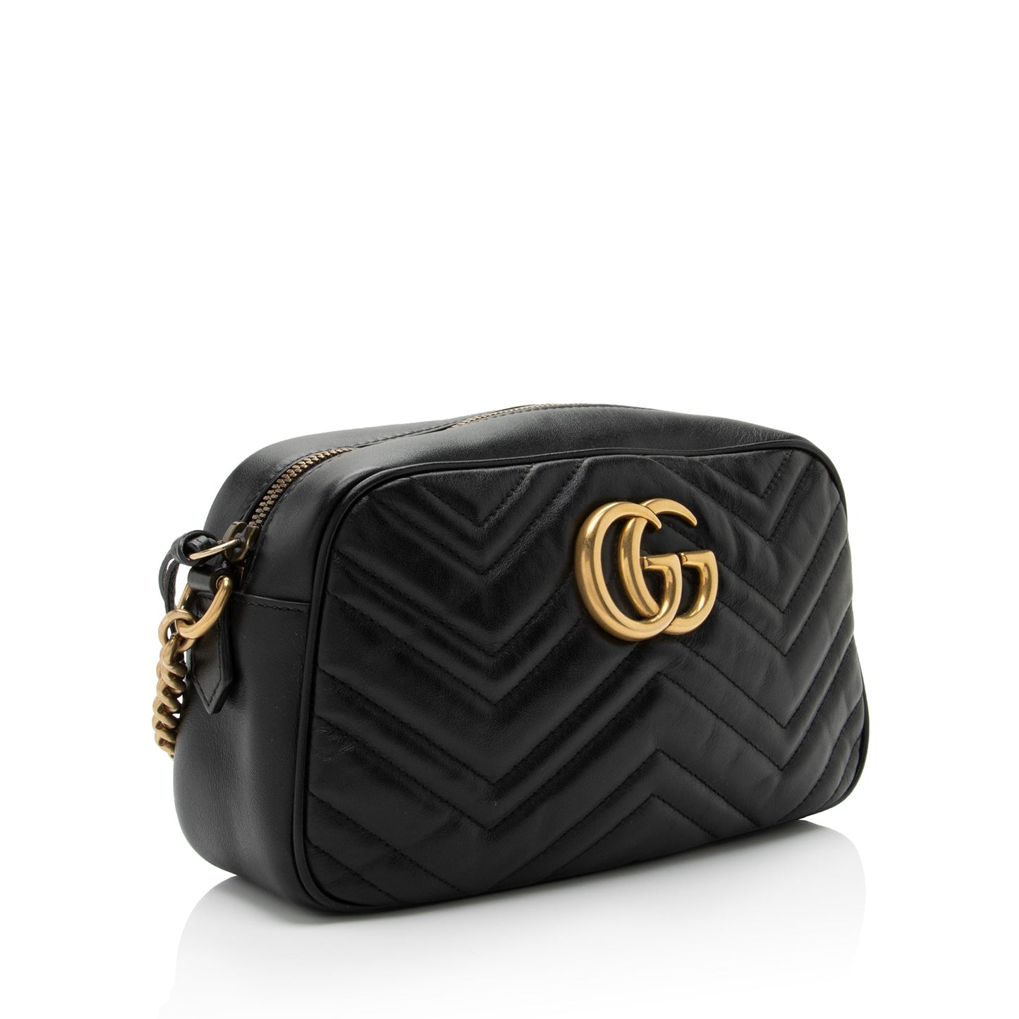 Gucci GG Marmont SHF-I0ITnn Matelasse Leather Black Small Crossbody Bag