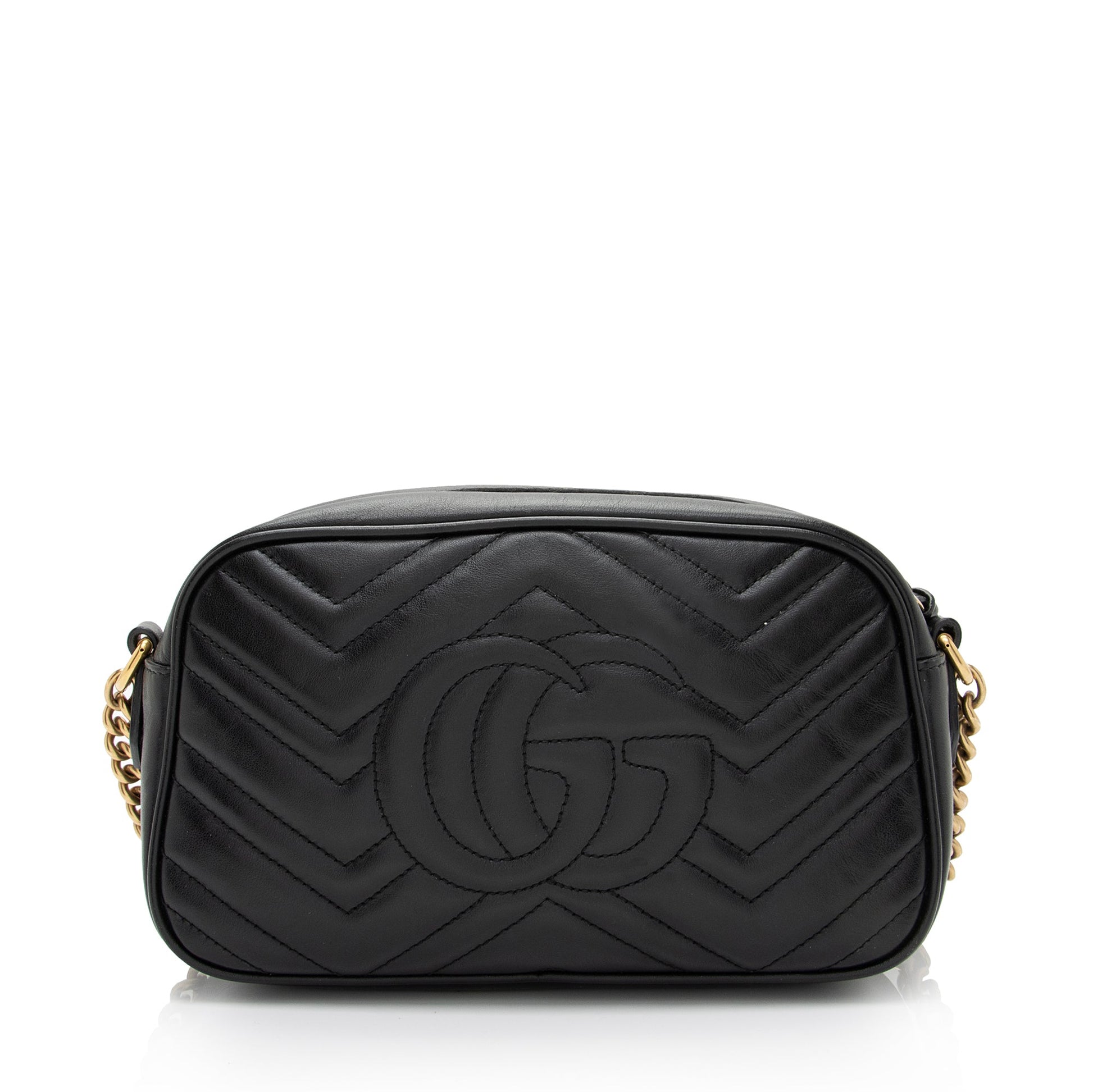 Gucci GG Marmont SHF-Abtg9L Matelasse Leather Black Small Crossbody Bag