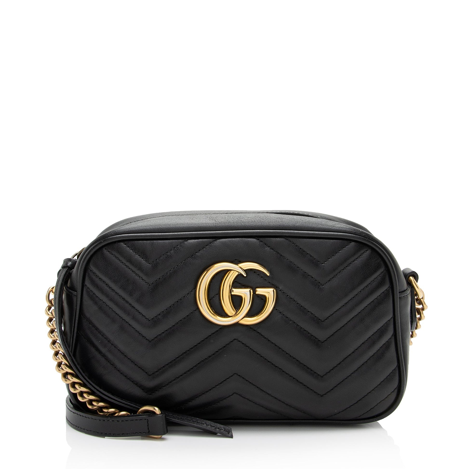 Gucci GG Marmont SHF-Abtg9L Matelasse Leather Black Small Crossbody Bag
