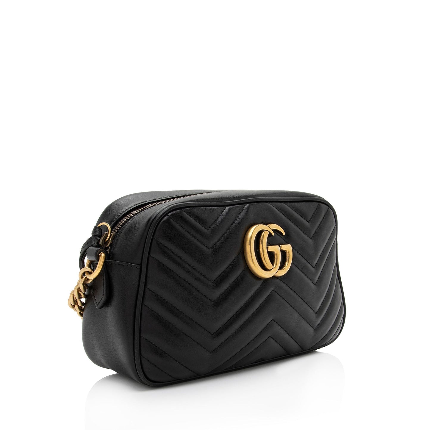 Gucci GG Marmont SHF-no6urc Matelasse Leather Black Small Crossbody Bag