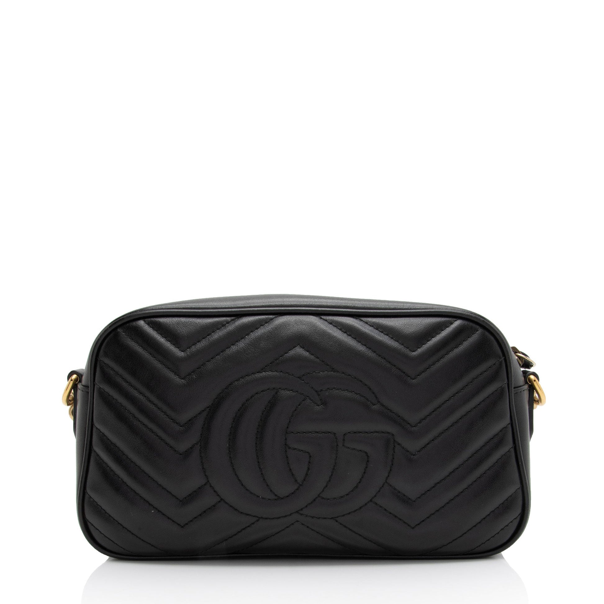 Gucci GG Marmont SHF-BwQI32 Matelasse Leather Black Small Crossbody Bag