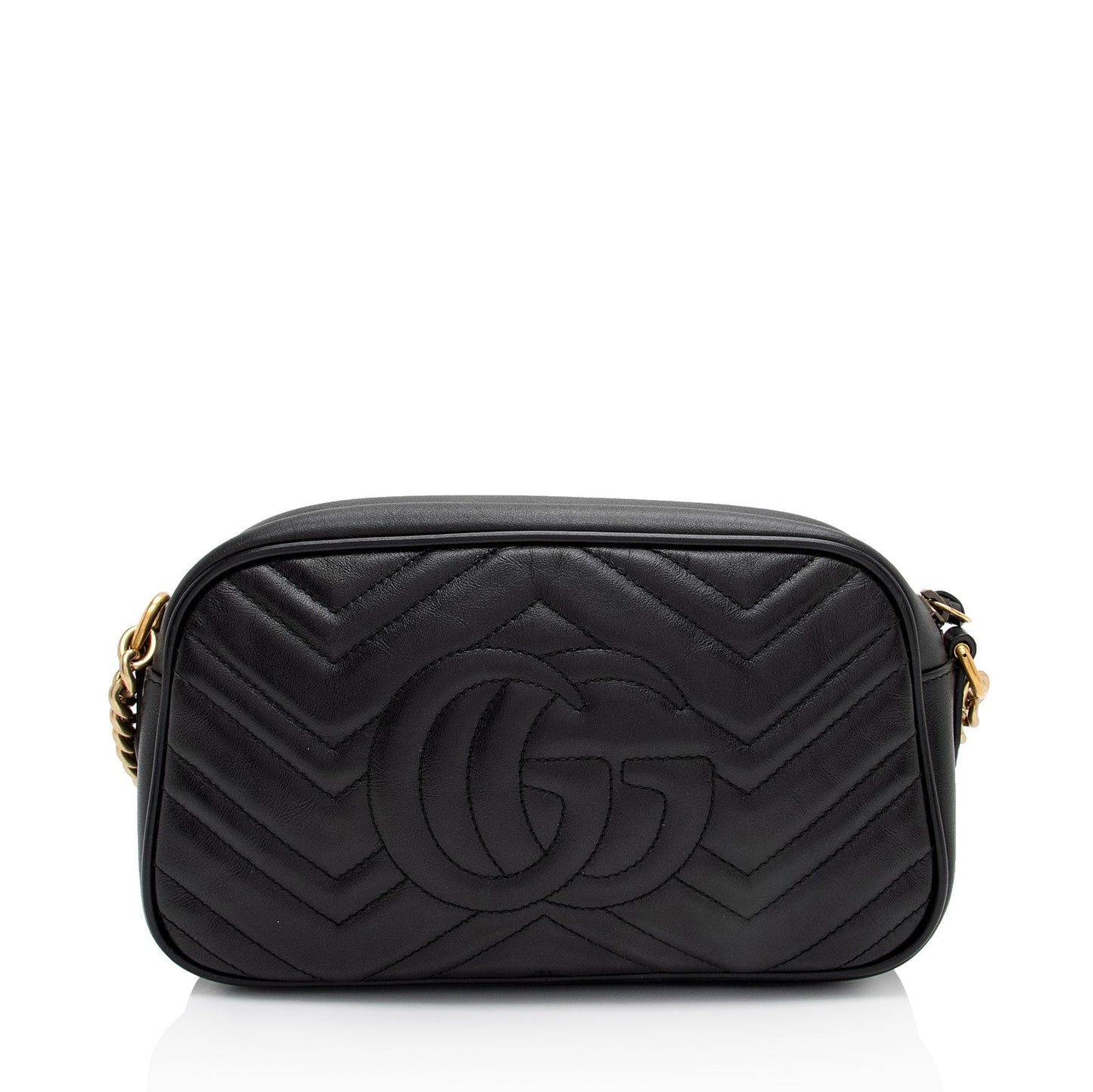 Gucci GG Marmont SHF-3o6xQ1 Matelasse Leather Black Small Shoulder Bag