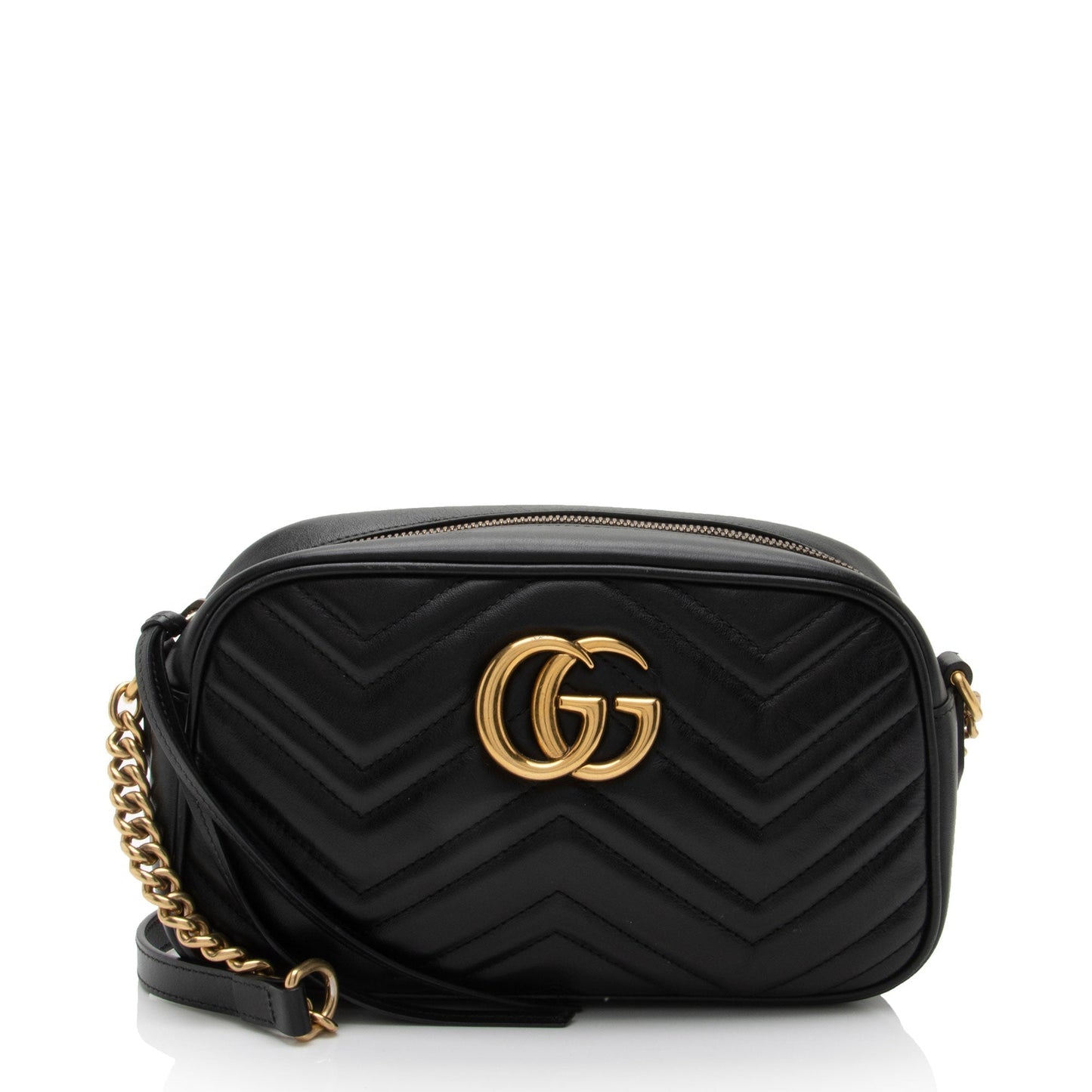 Gucci GG Marmont SHF-E9Frrv Matelasse Leather Black Small Crossbody Bag