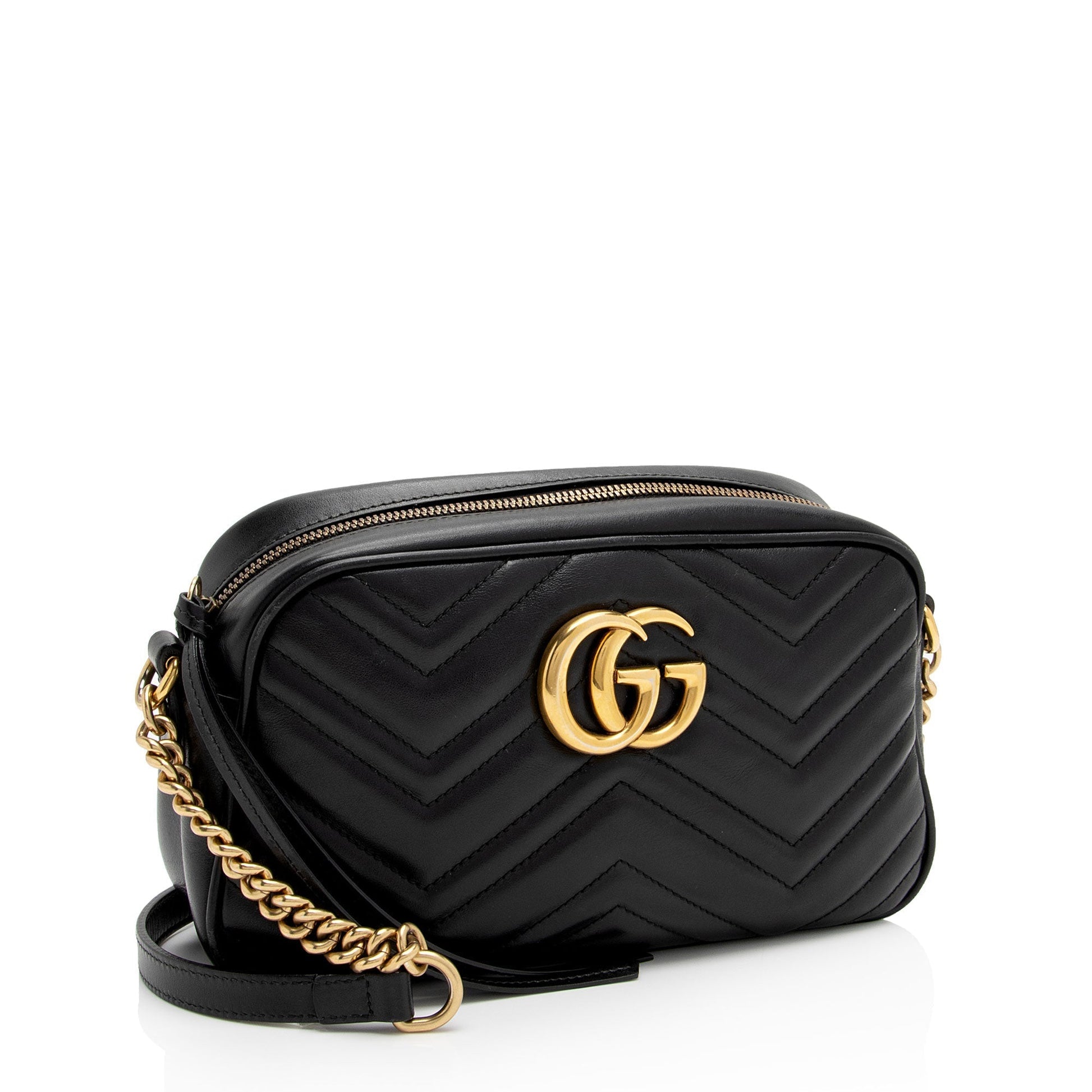 Gucci GG Marmont SHF-FVS5c3 Matelasse Leather Black Small Crossbody Bag