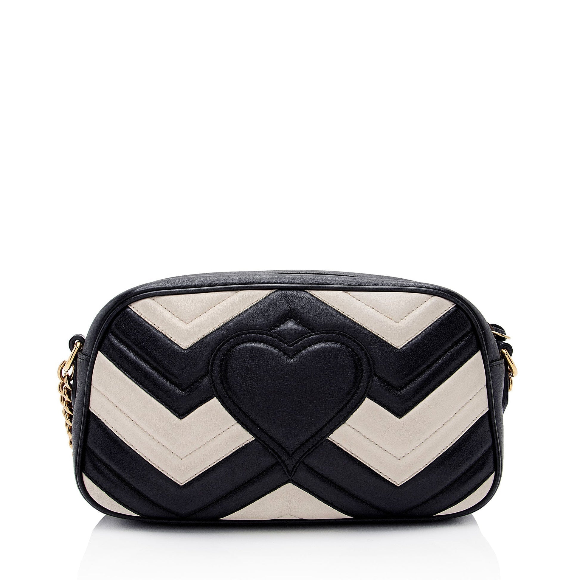 Gucci GG Marmont SHF-cKg6iD Matelasse Leather White Blue Crossbody Bag