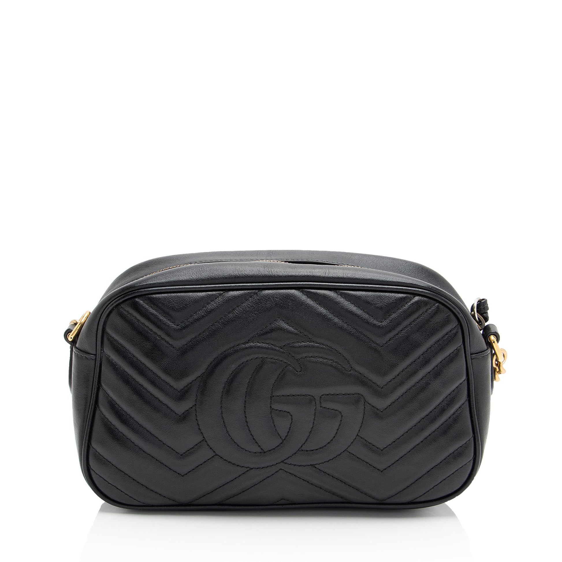 Gucci GG Marmont SHF-jE5N59 Matelasse Leather Black Small Crossbody Bag