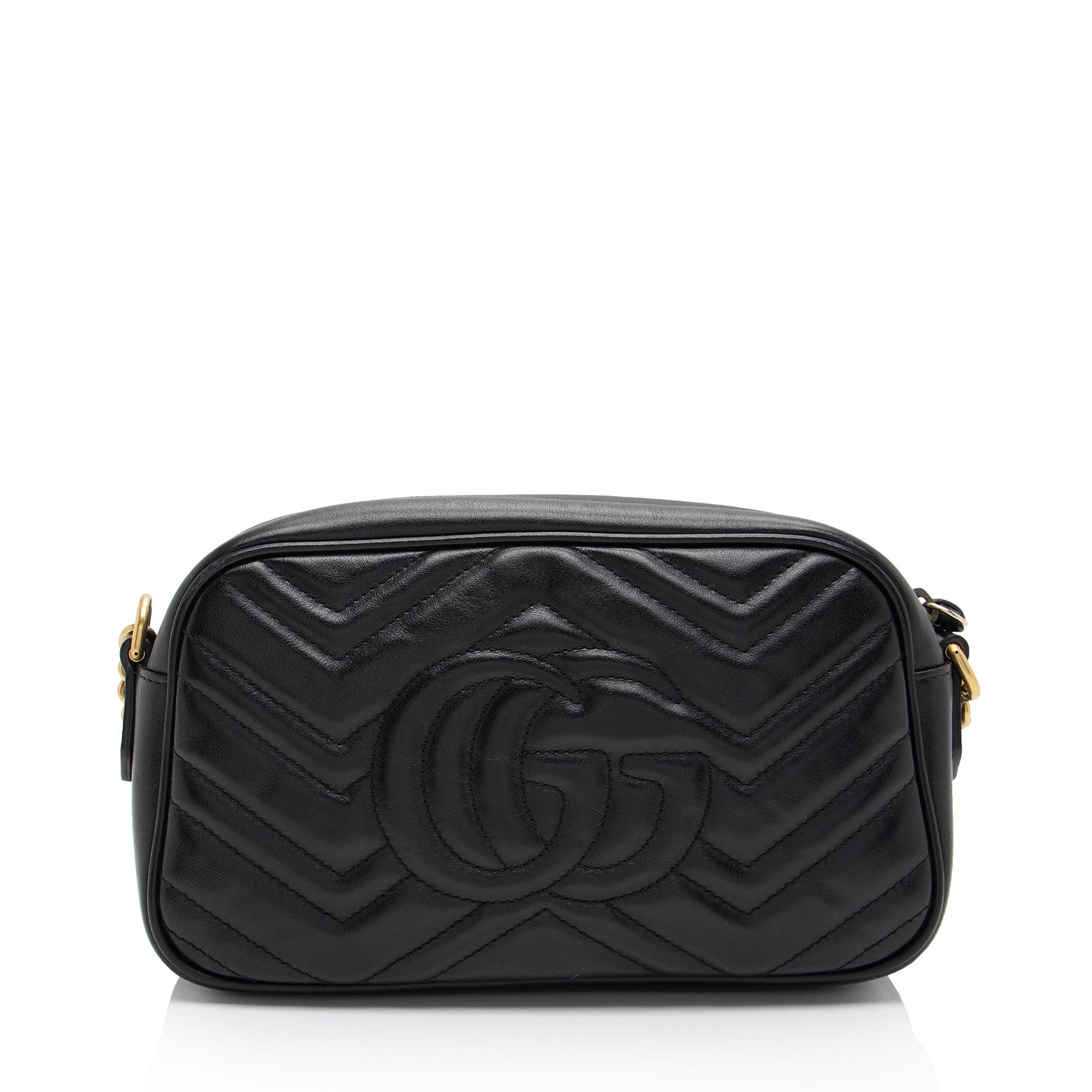 Gucci GG Marmont SHF-RkEnxD Matelasse Leather Black Small Crossbody Bag