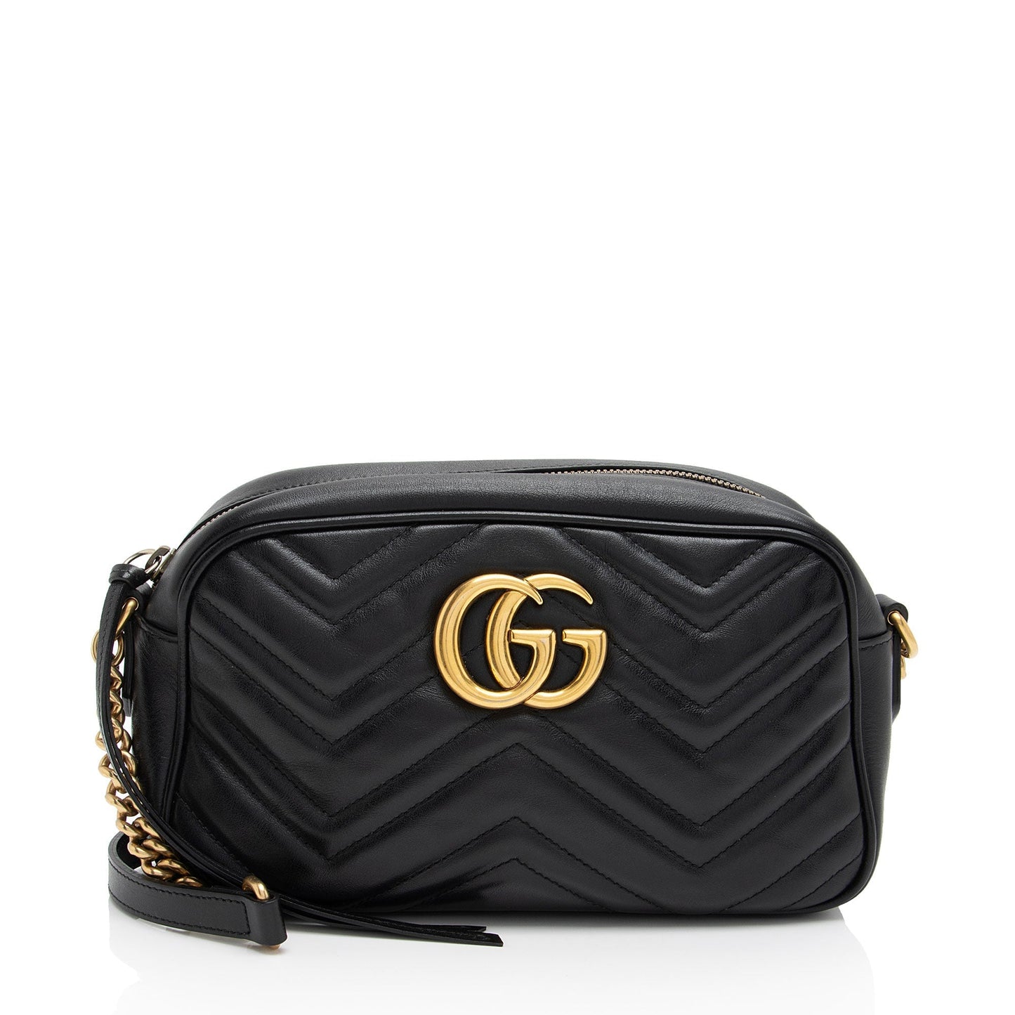 Gucci GG Marmont SHF-RkEnxD Matelasse Leather Black Small Crossbody Bag