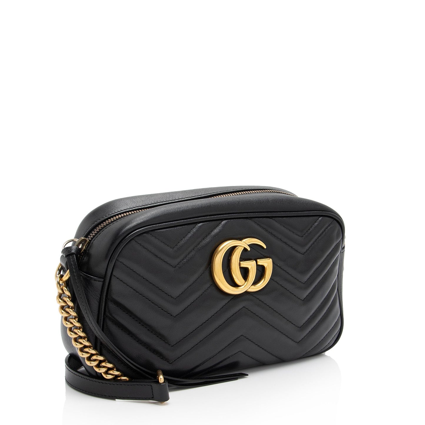 Gucci GG Marmont SHF-RkEnxD Matelasse Leather Black Small Crossbody Bag